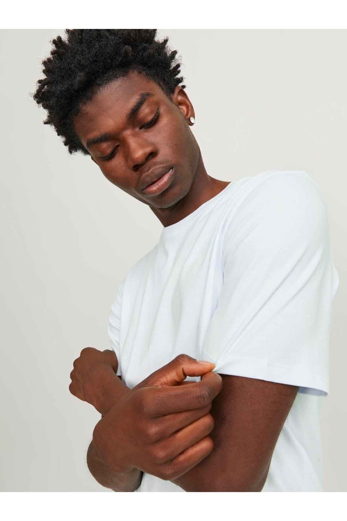 تیشرت مردانه آبی جک اند جونز | 12156101 اورجینال - تصویر 7