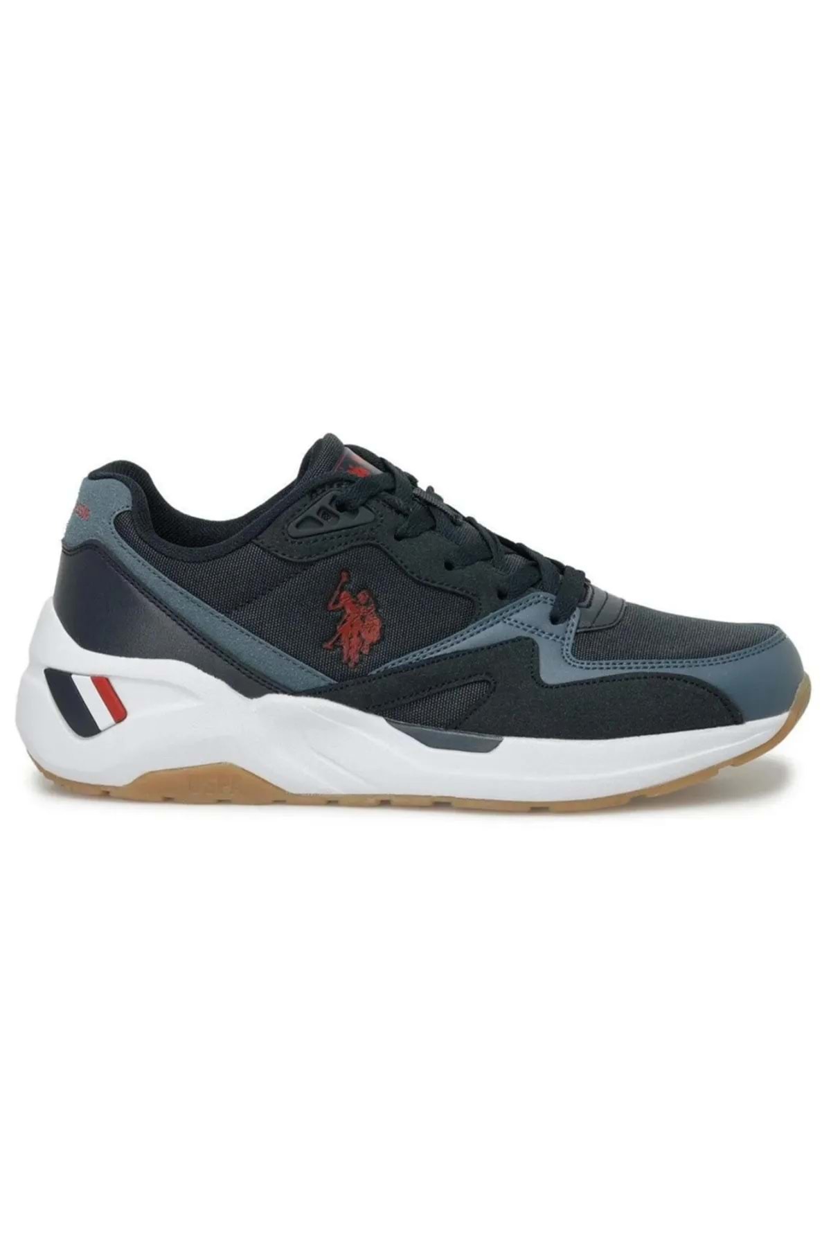 U.S. Polo Assn. یو اس پولو اسنیکر مردانه سرمه ای آبی-قرمز-آبی Husky 4Fx اورجینال - تصویر 2