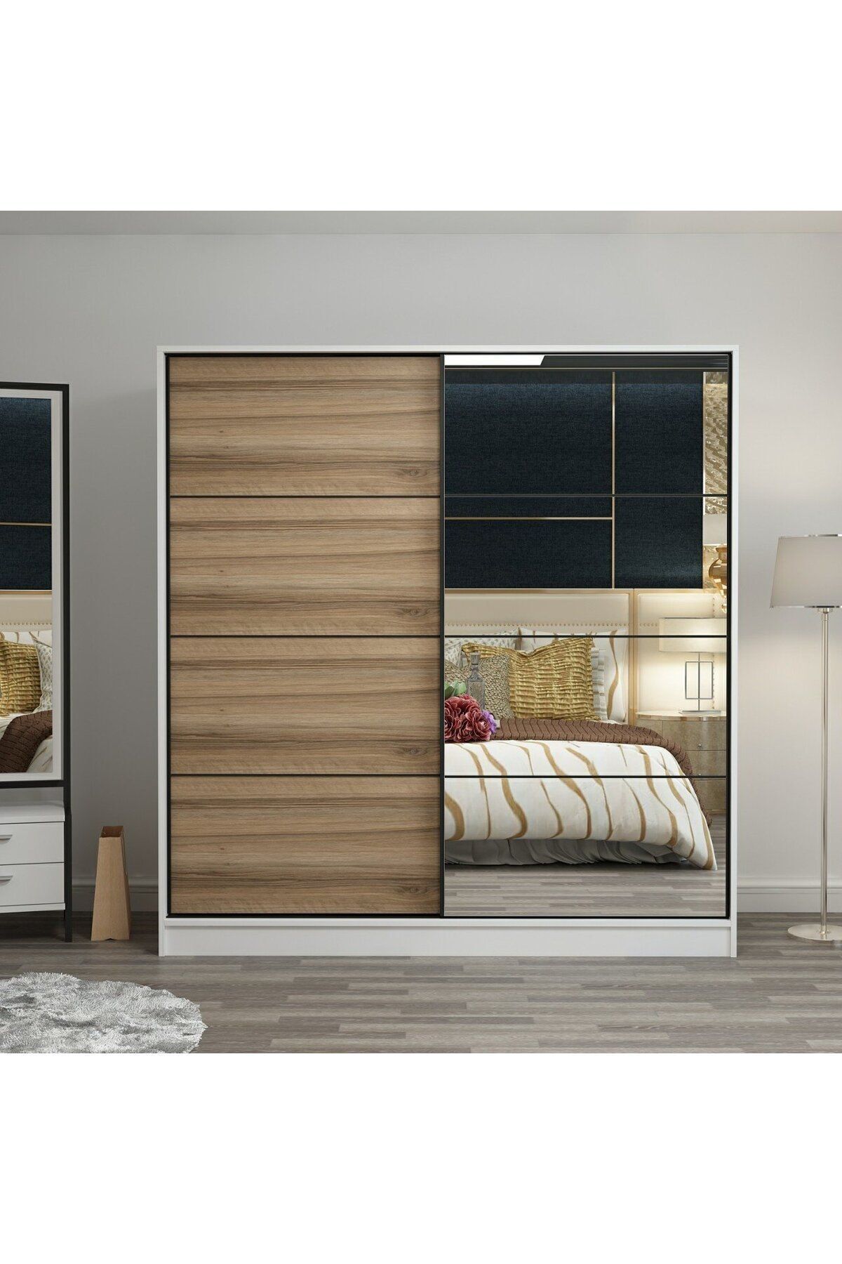 Kale 2k Sürg.dlp 180cm White Mirrored Dore