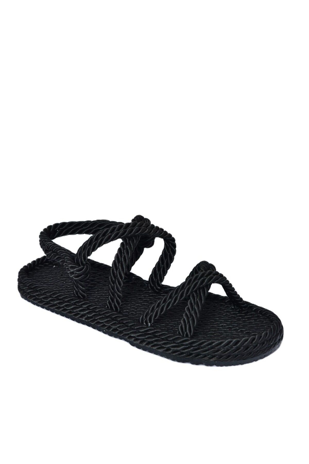 Fox Shoes-Czarne sandały damskie H596011704 5
