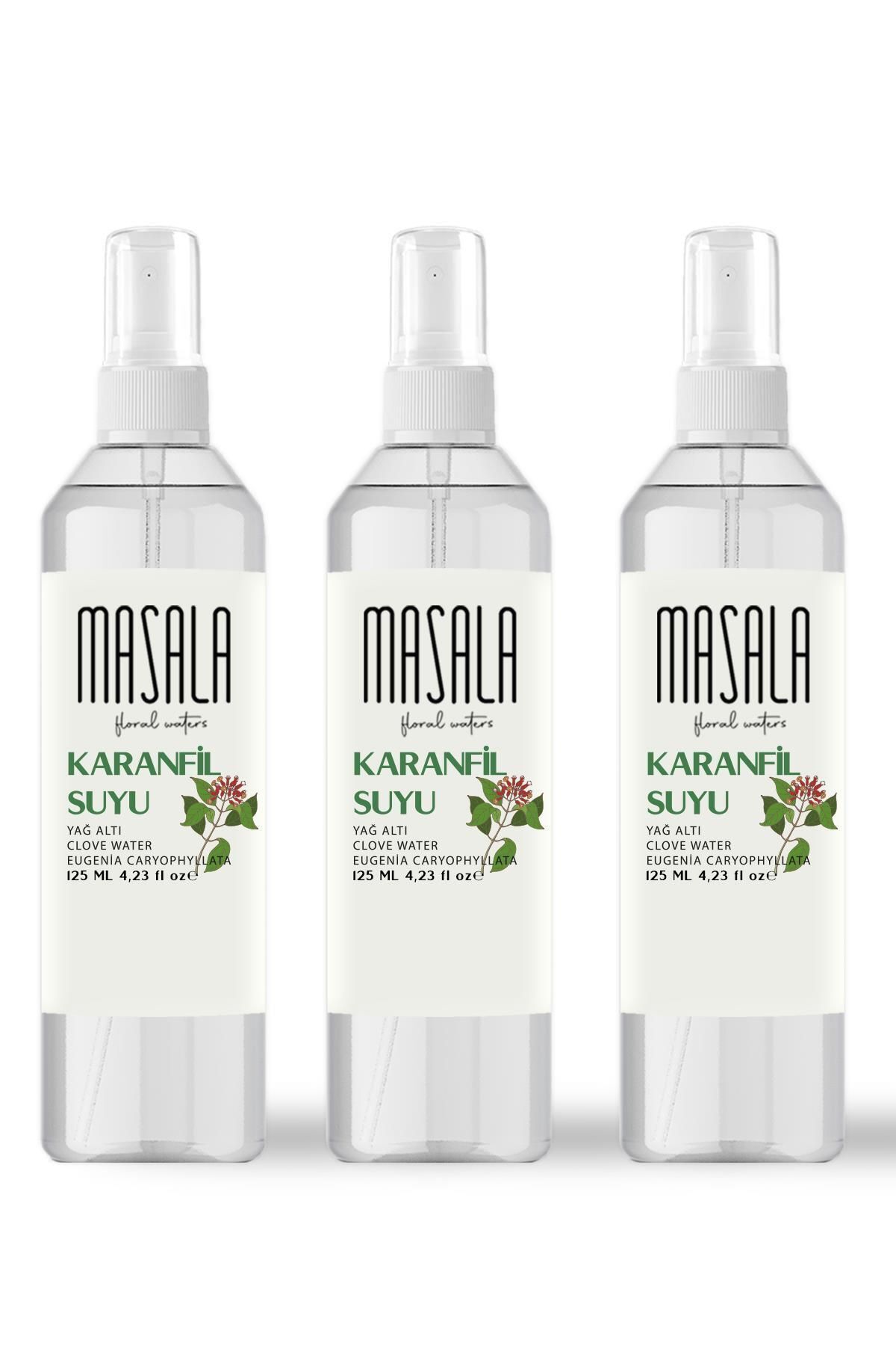 3 آب خالص میخک 125 میلی لیتر هیدروسل 100% طبیعی روغنی - هیدروسل آب گل میخک تونیک Masala