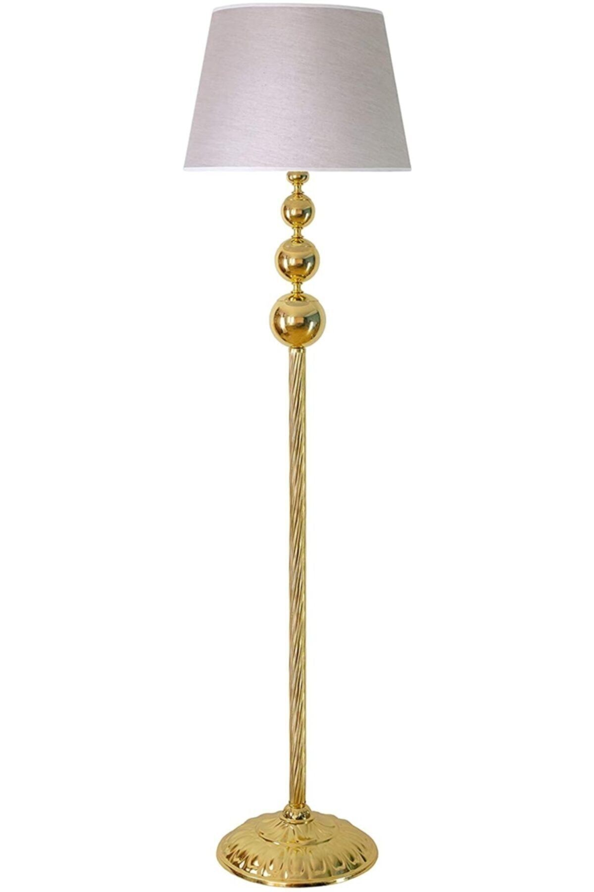 Vinner Gold Kaplama Üçlü Küre Modern Metal Lambader - Başlık rengi Grasyland Kül Gri'sidir.