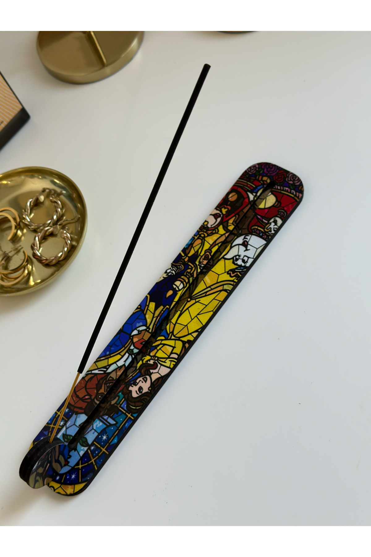 Decorative Patterned Uv Printed Mdf Stylish Incense Holder