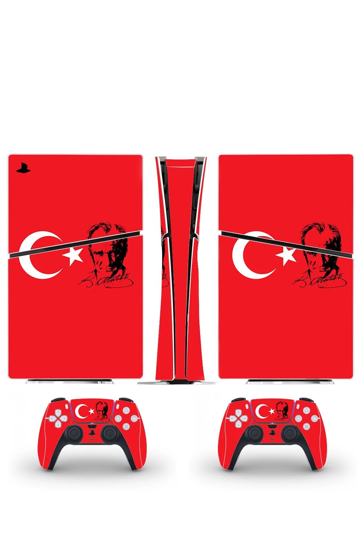 Mustafa Kemal Atatürk Playstation 5 Slim Disk Versiyon Sticker Kaplama Seti