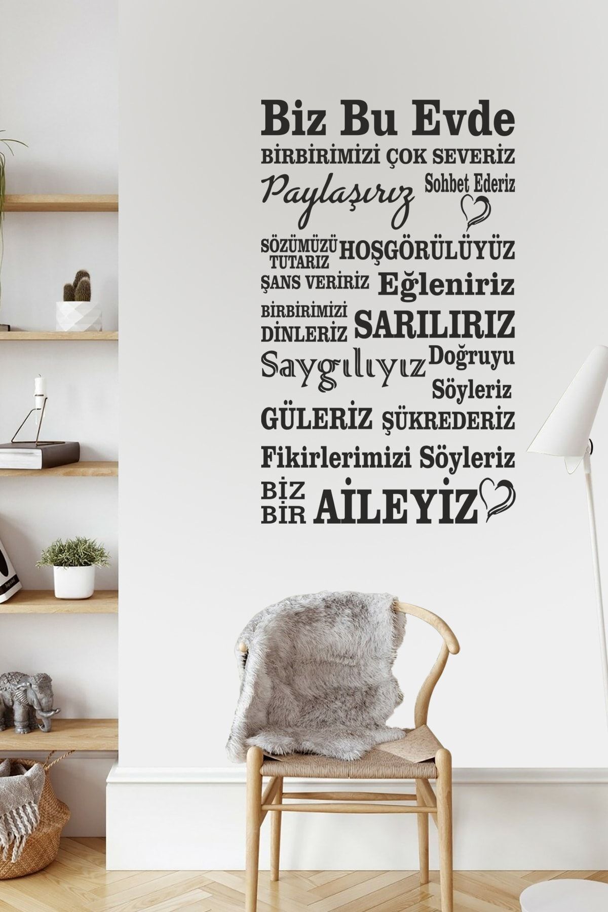 Sticker Sepetim Ev Kuralları Siyah Yazı Dekoratif Çok Amaçlı Duvar Sticker 45 cm. fotoğrafı 6 (önizleme)