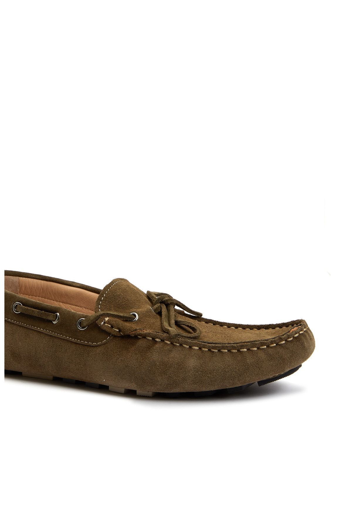 لوفر سبز مردانه مردانهه خاکی Loafer اورجینال Divarese