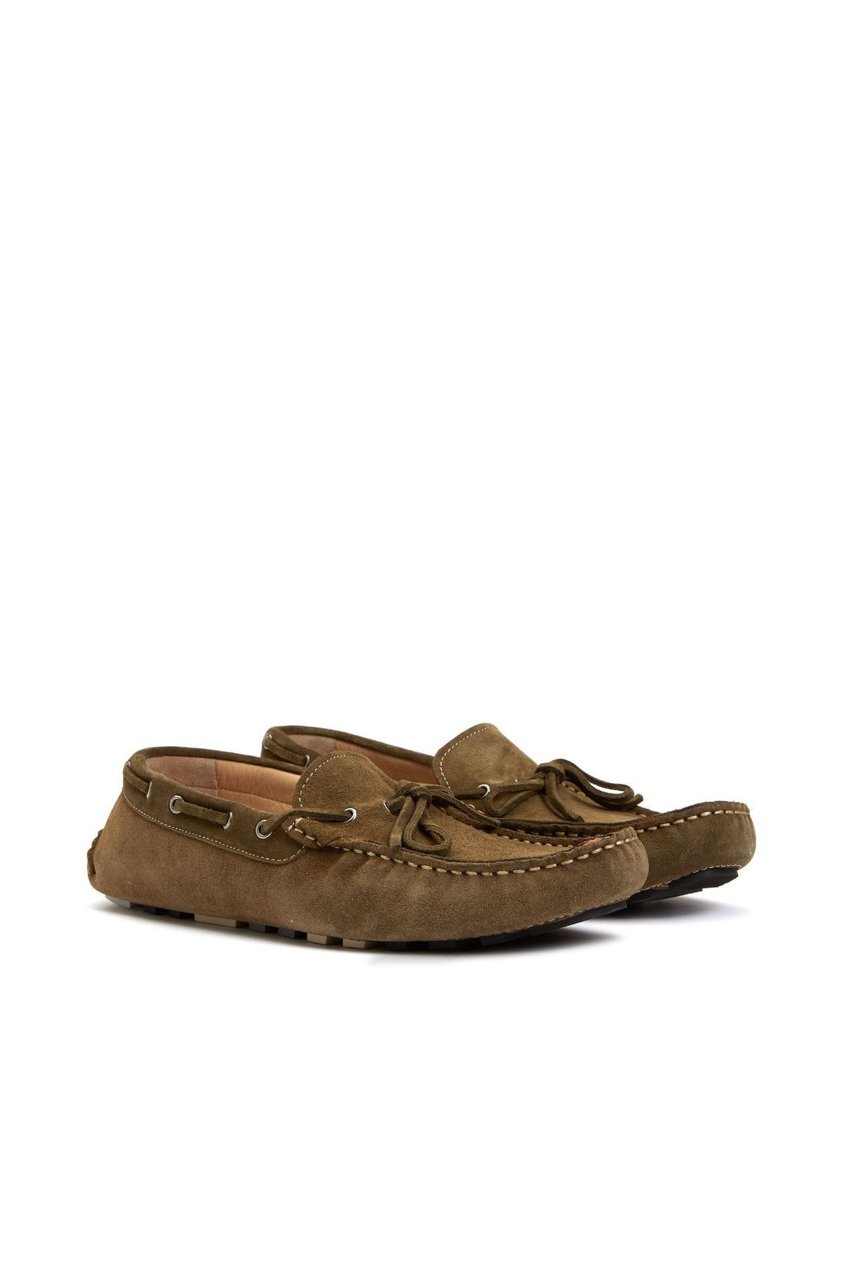 لوفر سبز مردانه مردانهه خاکی Loafer اورجینال Divarese