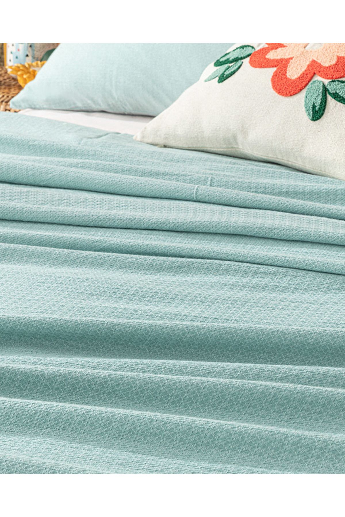 English Home-Turquoise Genesis Soft Touch Double Pique Set 2