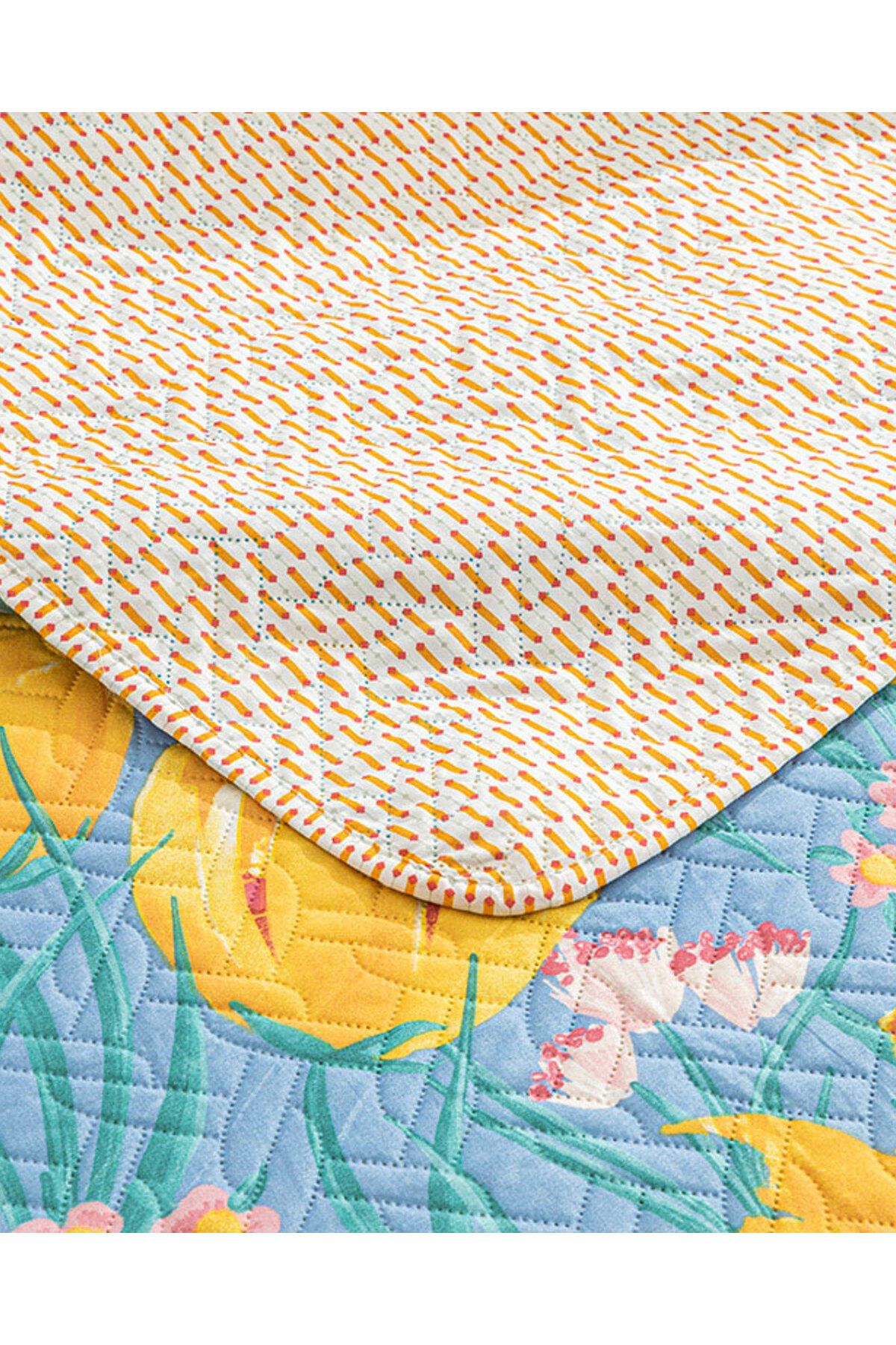 English Home-Blue Tulip Paradise Single Multi-Purpose Blanket 4
