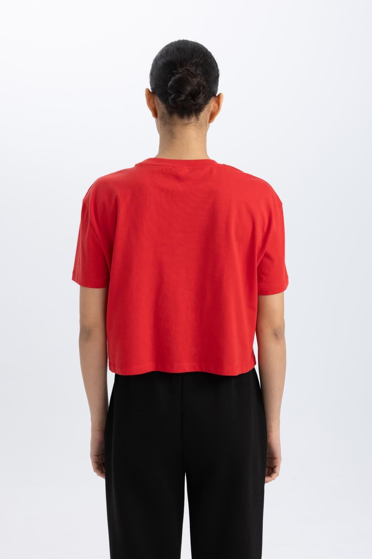 تی شرت زنانه دفاکتو | B8981AX24SM Defacto - Image 4