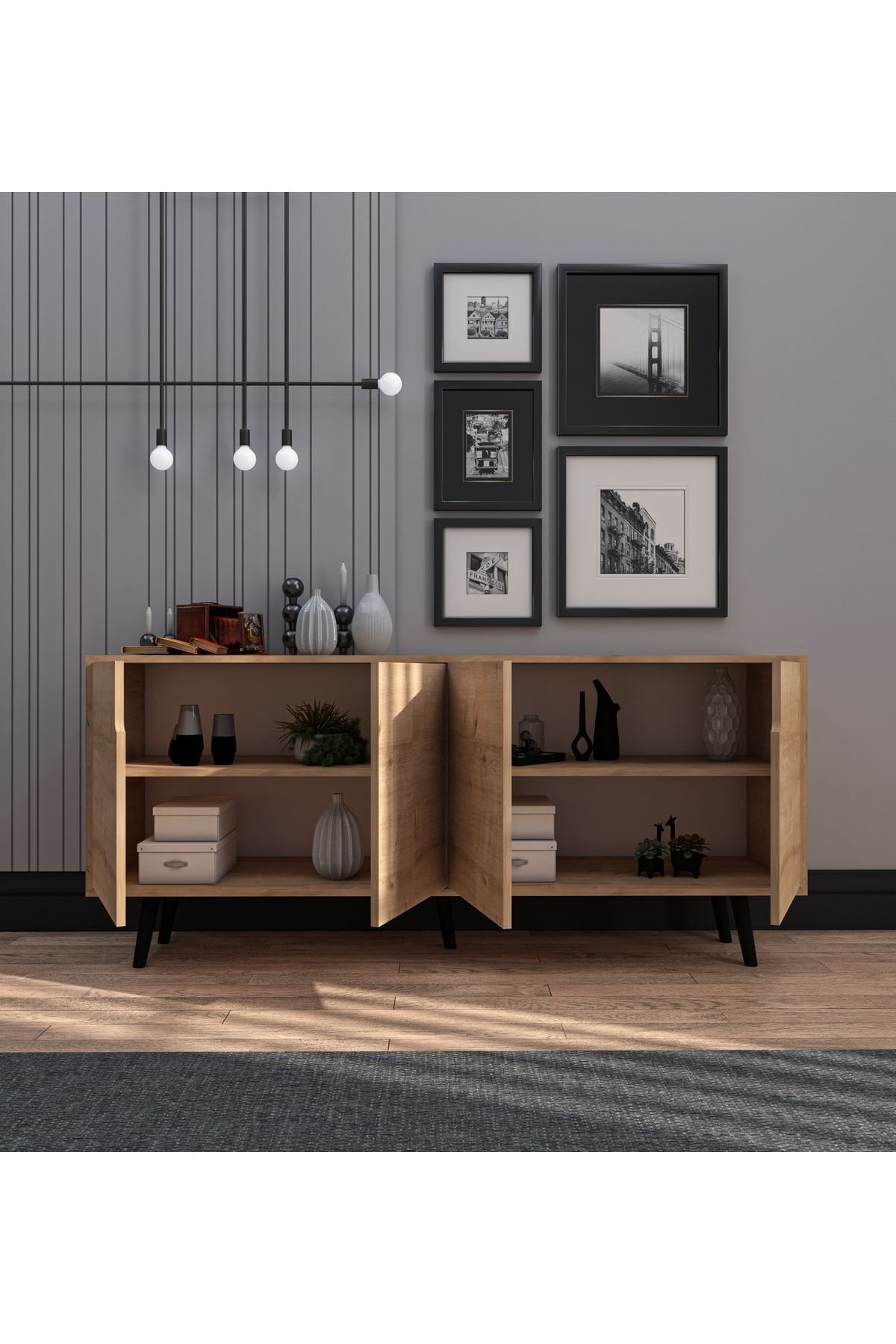 VM VERTEX MOBİLYA Latina Modern Konsol 180 Cm Safir Meşe - Fiyatı ...