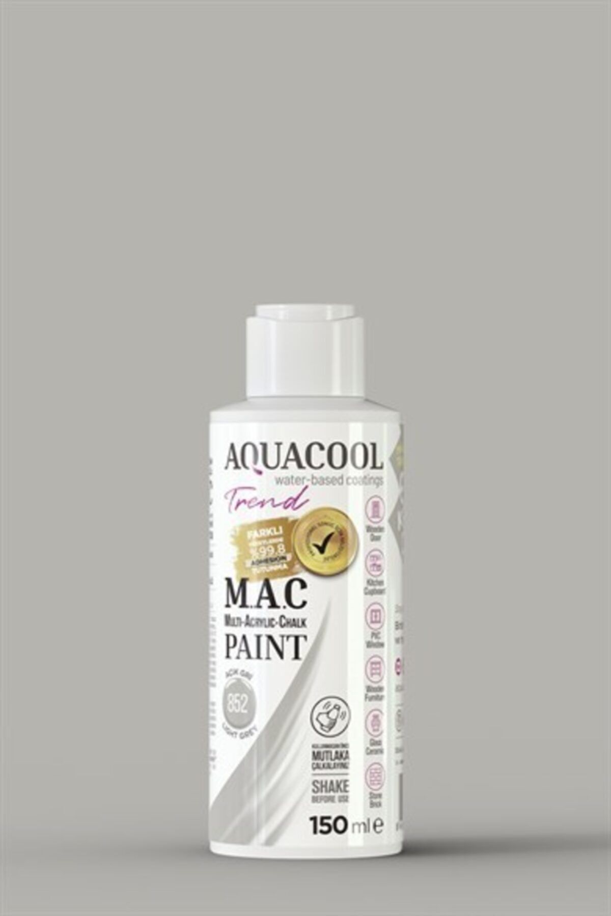 Aquacool Trend Mac Boya 852 Açık Gri 150ml