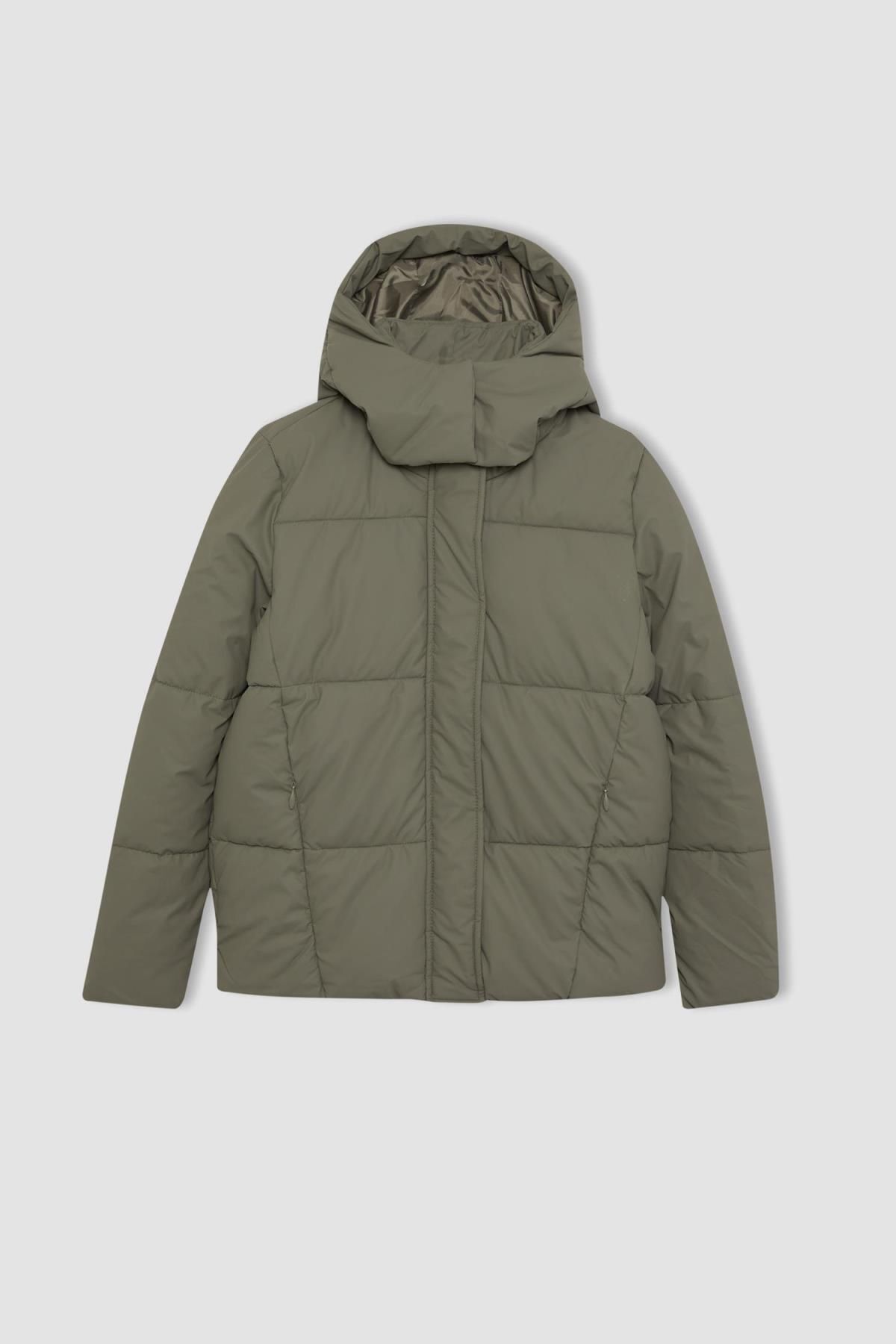 DeFacto-Wasserdichte Pufferjacke mit Kapuze im Relaxed Fit - A4090ax23wn 6