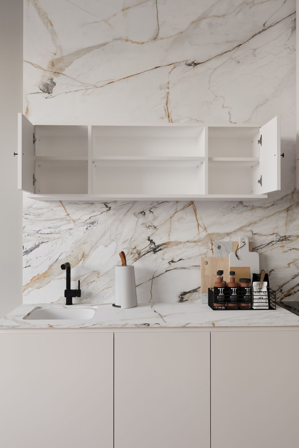 Remaks Merano 120 Cm Mutfak Düzenleyici Erzak Dolabı Arno - Beyaz