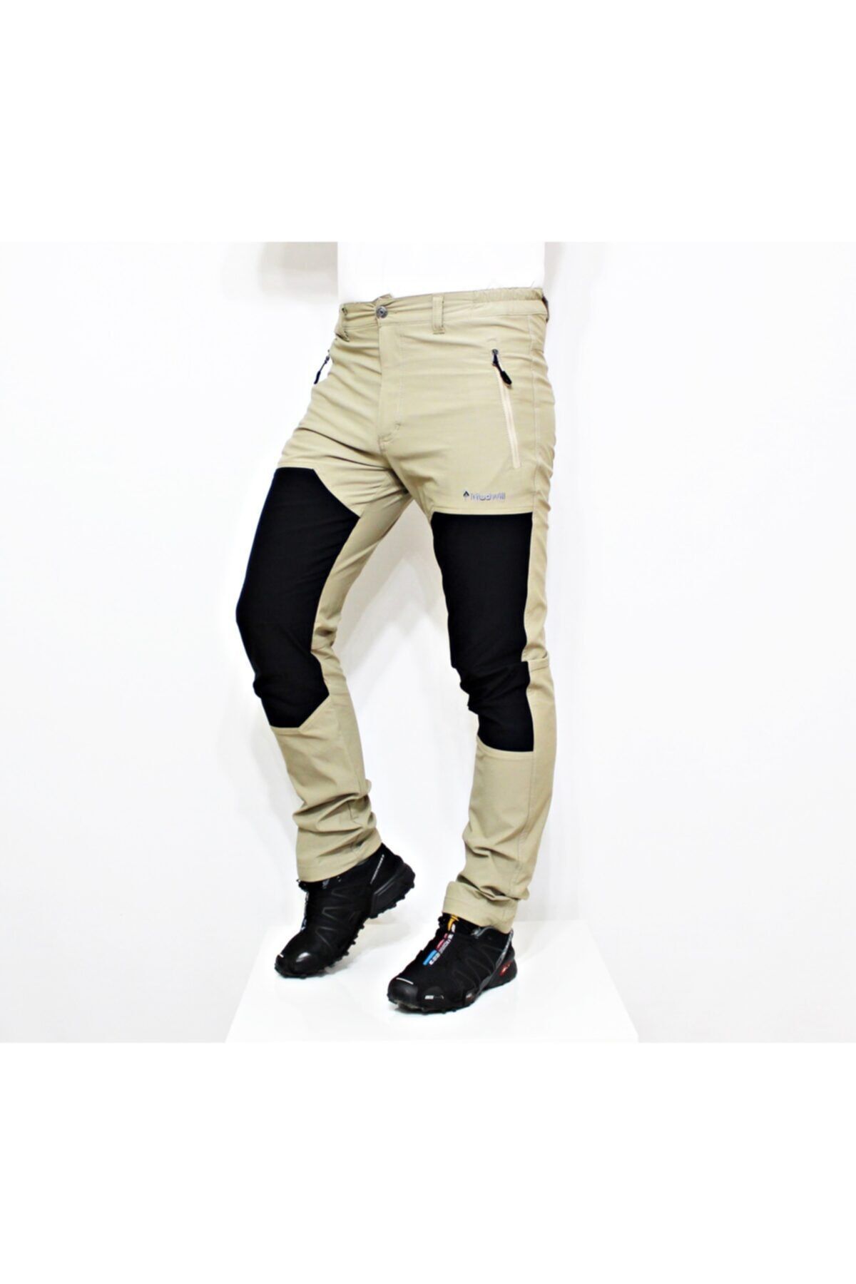 Mudwill Bej-siyah Likralı Erkek Outdoor Pantolon