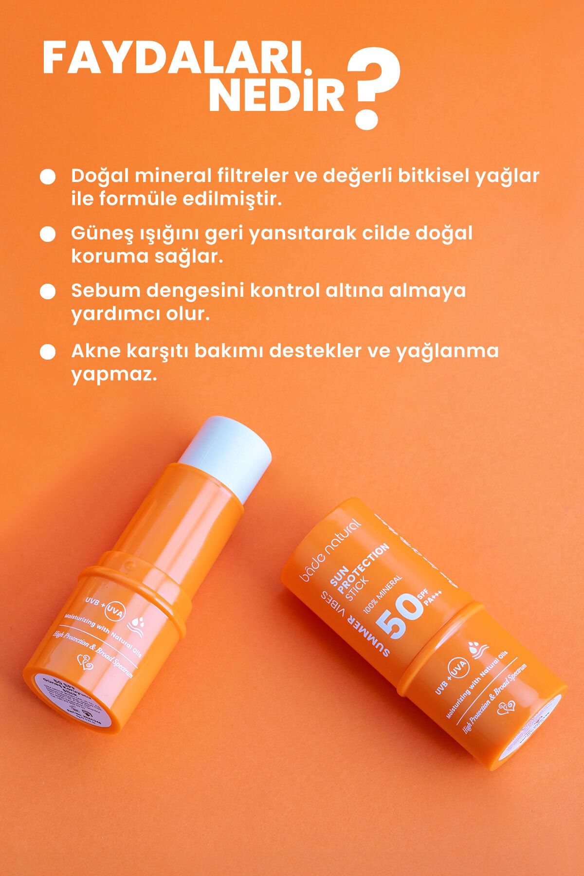 کرم ضد آفتاب صورت 100 ٪ فیلتر معدنی 50 SPF تغذیه Bade Natural