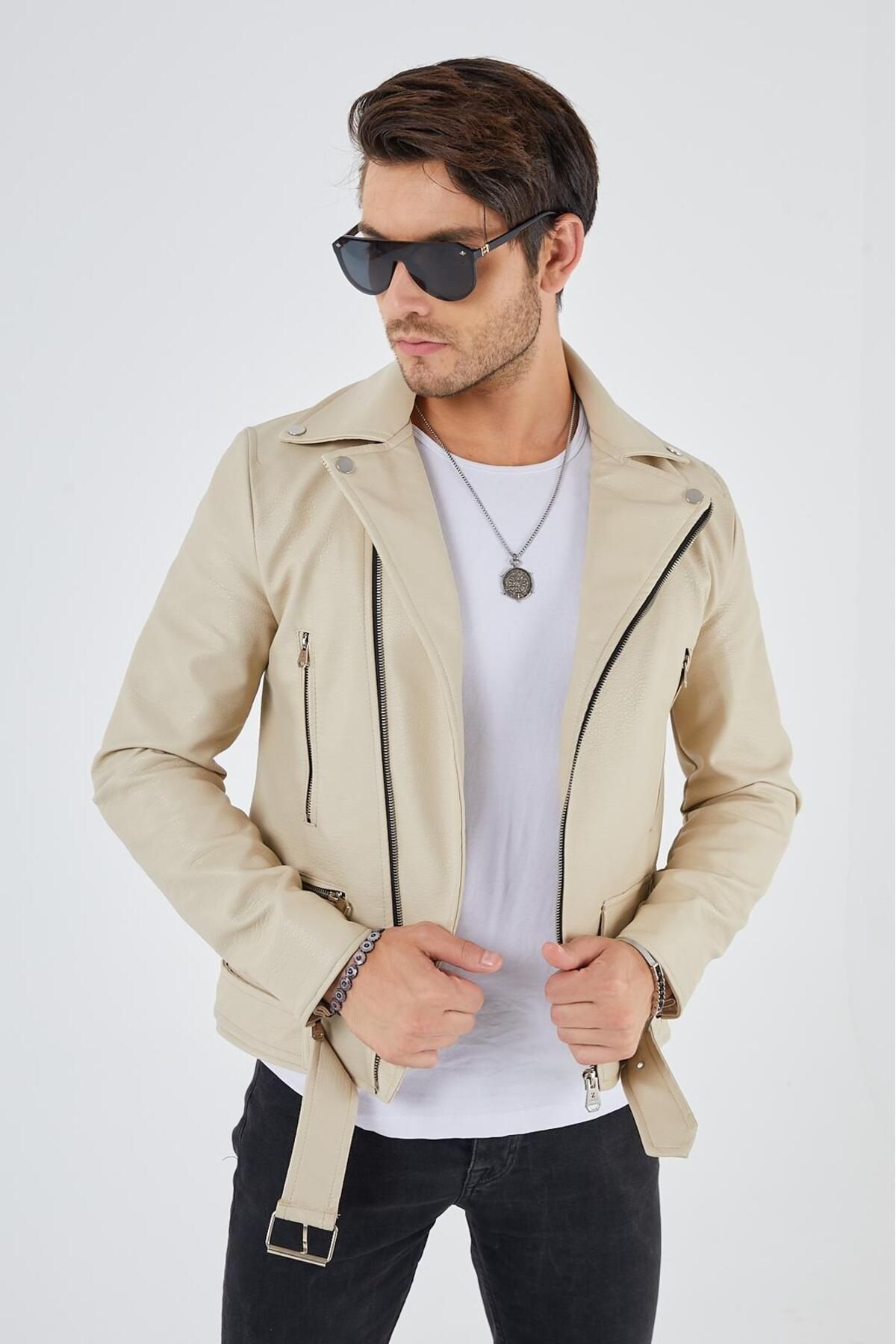 ژاکت مردانه بژ MOZZARO | TYC91EB86N170747594453765 اورجینال - تصویر 2