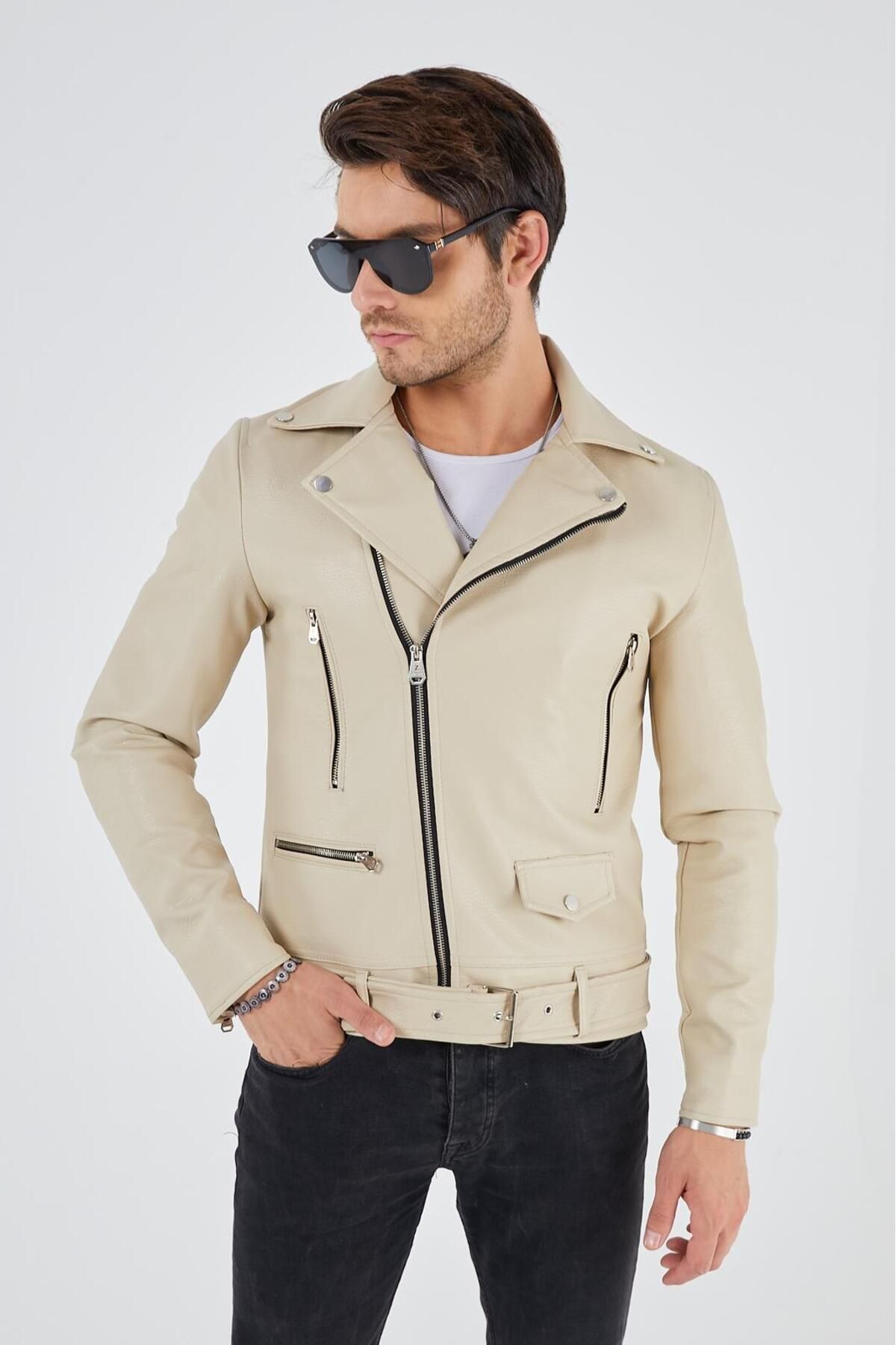 ژاکت مردانه بژ MOZZARO | TYC91EB86N170747594453765 اورجینال - تصویر 6