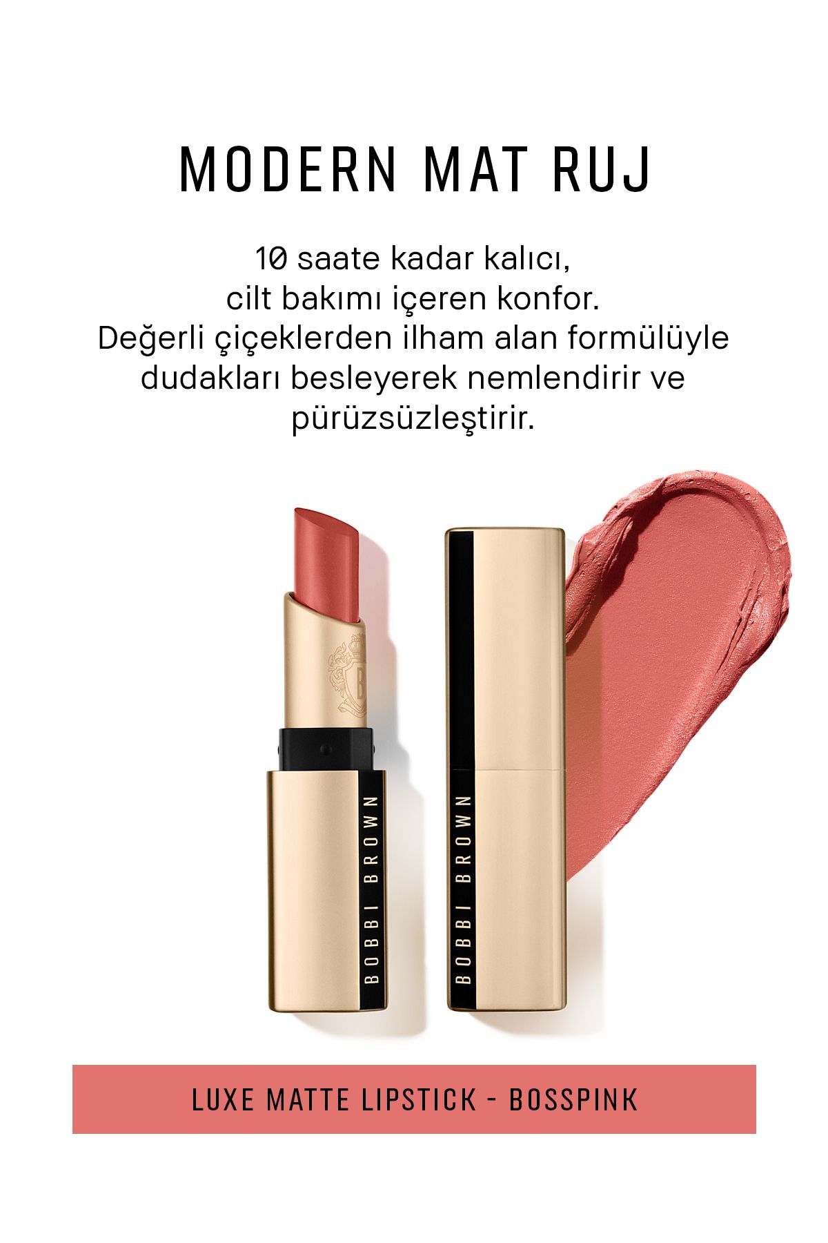 Bobbi Brown 10 Saat Kalıcı Kremsi Luxe Mat Ruj - Boss Pink 716170308821 10253RUJ53462415