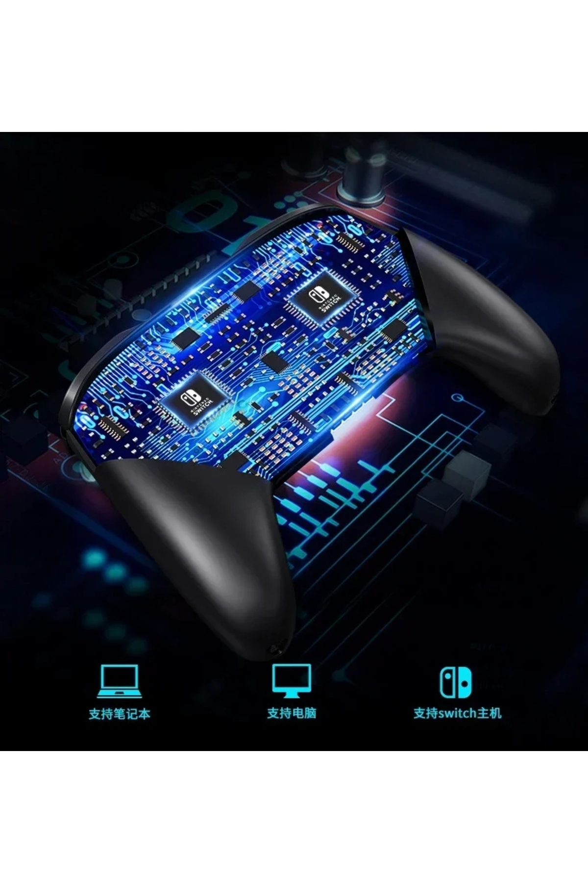 Nintendo Switch Pro Uyumlu Controller Kablosuz Bluetooth Gamepad Oyun Kolu 4