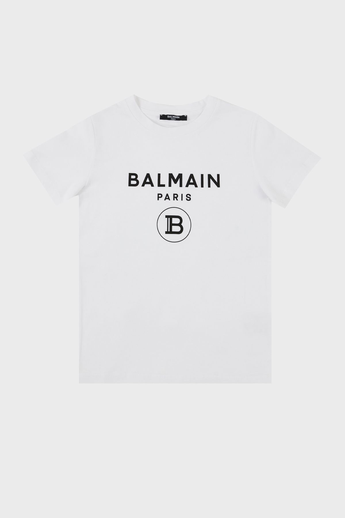 Хлопковая детская футболка BALMAIN с круглым вырезом 6M8701 MX030 100NE