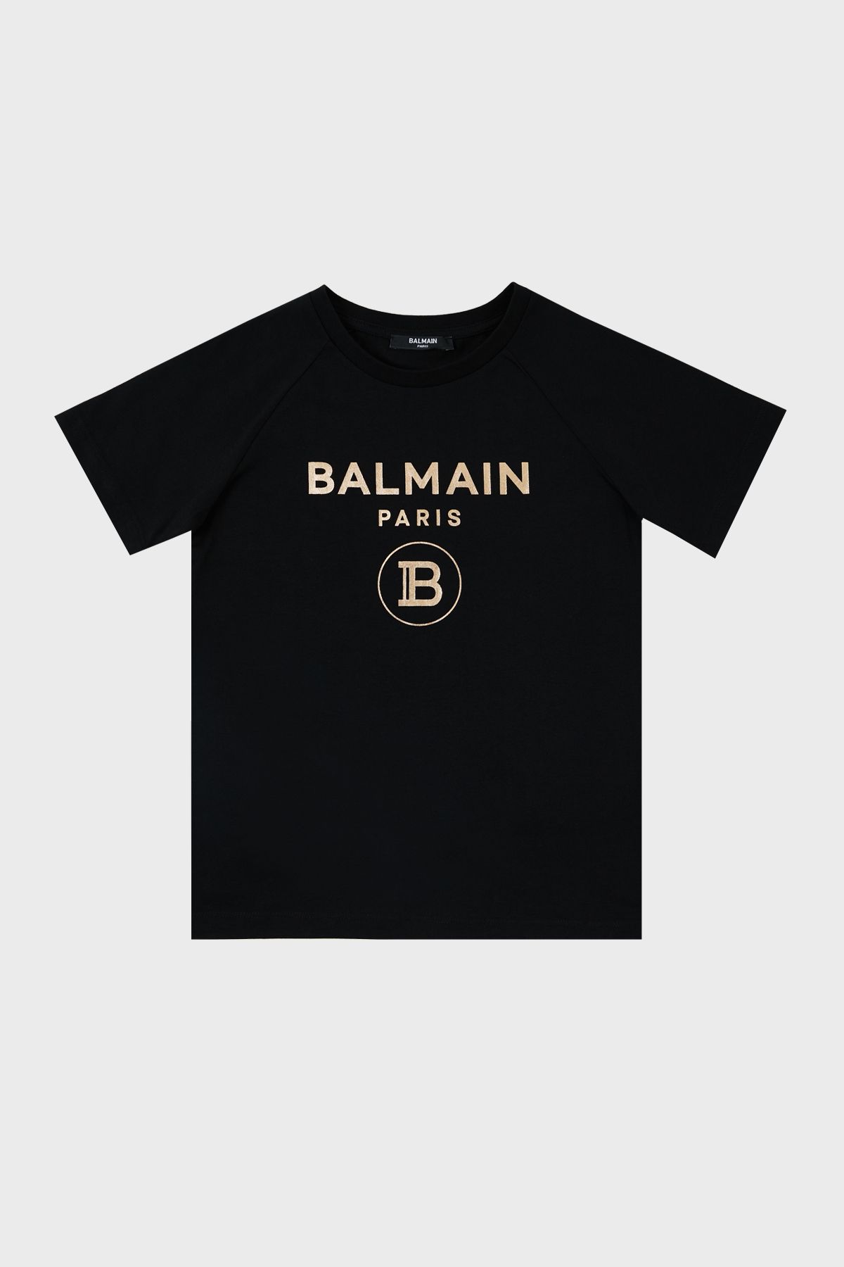 Детская хлопковая футболка BALMAIN с круглым вырезом 6O8101 OX390 930OR