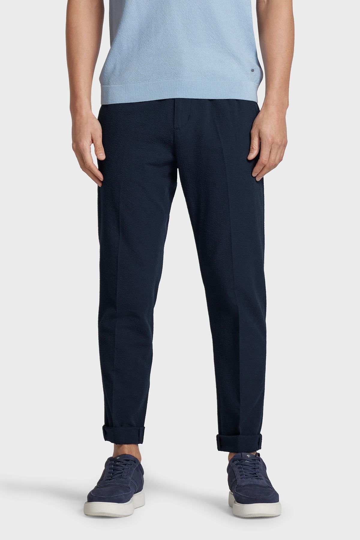 شلوار آبی مردانه شلوارهای باریک پنبه ای و MW0MW34492 DW5 Tommy Hilfiger