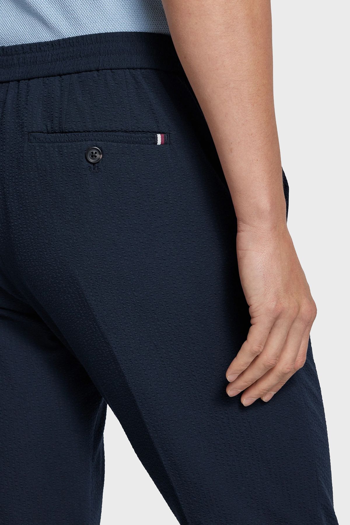 شلوار آبی مردانه شلوارهای باریک پنبه ای و MW0MW34492 DW5 Tommy Hilfiger