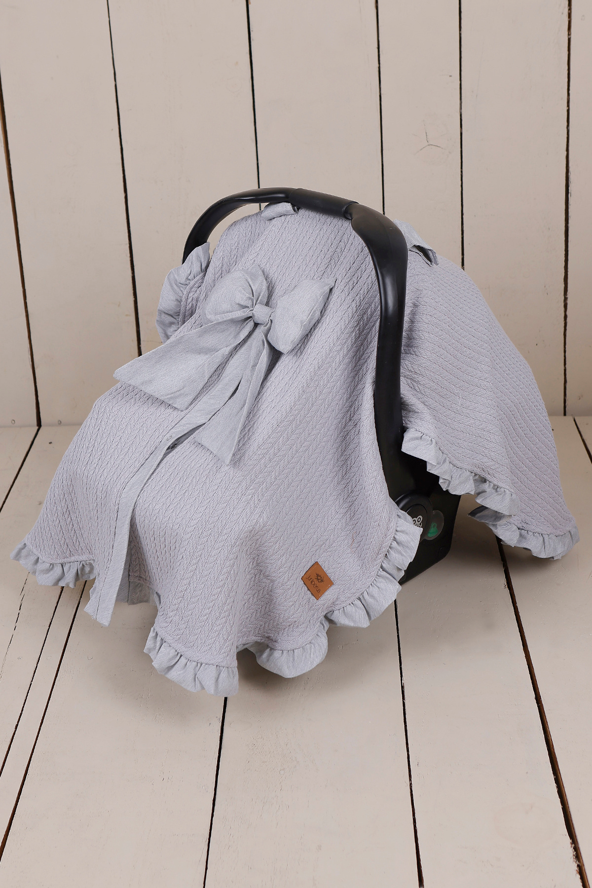 JUNİPERUS Fırfırlı 2'li Bebek Puset Örtüsü Puset Minderi Ortopedik Bel Destekli