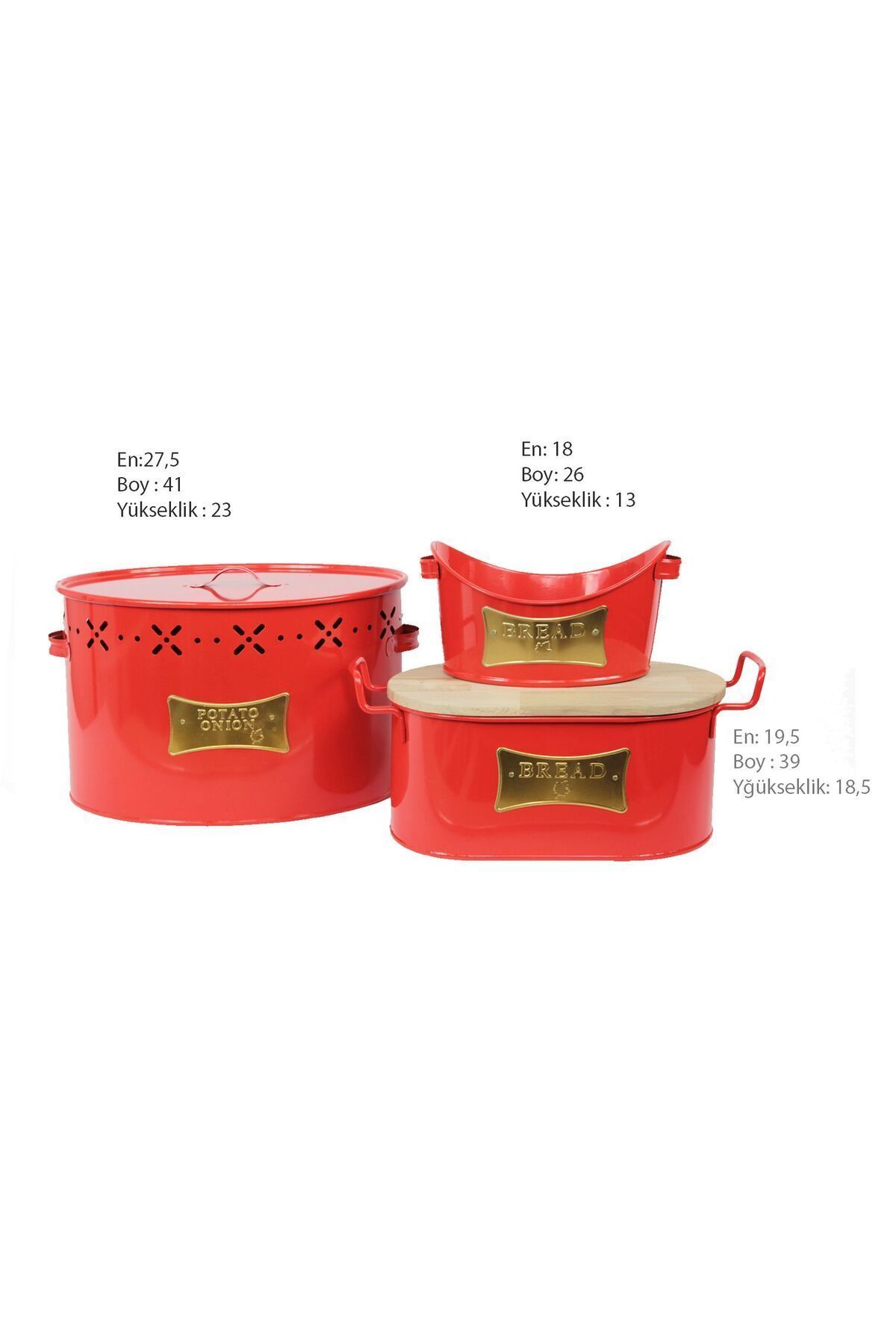 EVSTYLE-3 Piece Multi-Purpose Kitchen Storage Dowry Set 3