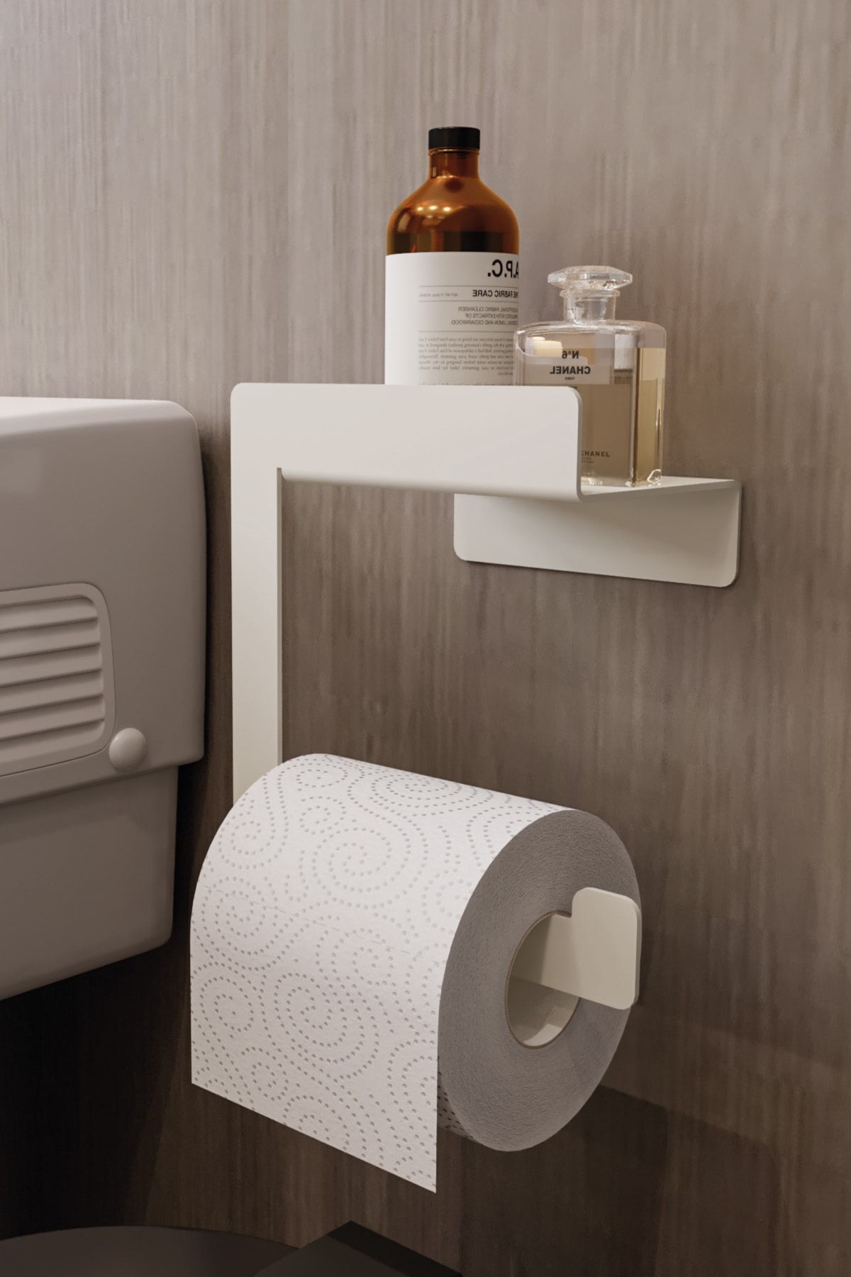 Lamizon Stainless Steel Wc Paper Holder Toilet Paper Hanger White