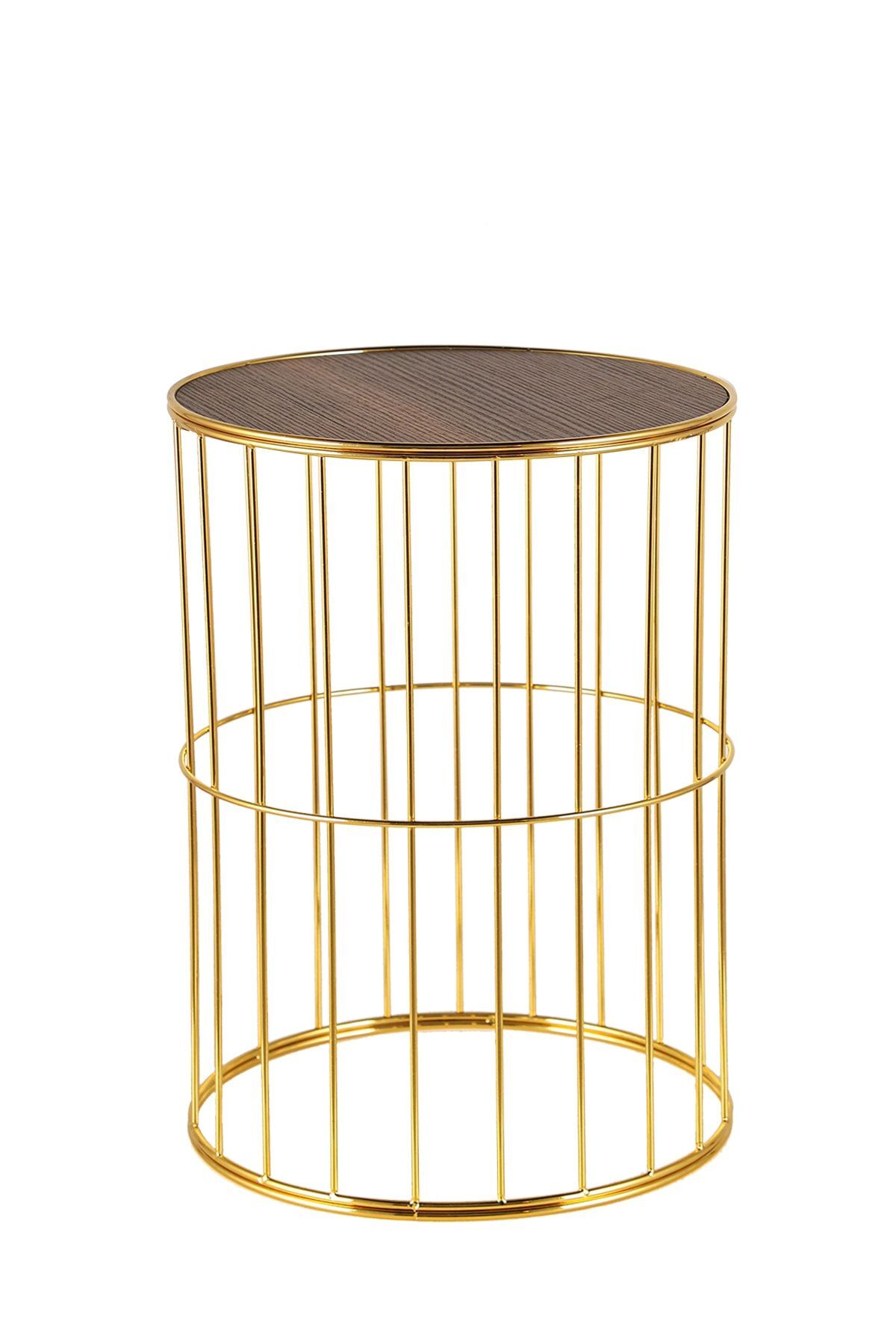 Titanic Coffee Table Gold Wooden Walnut