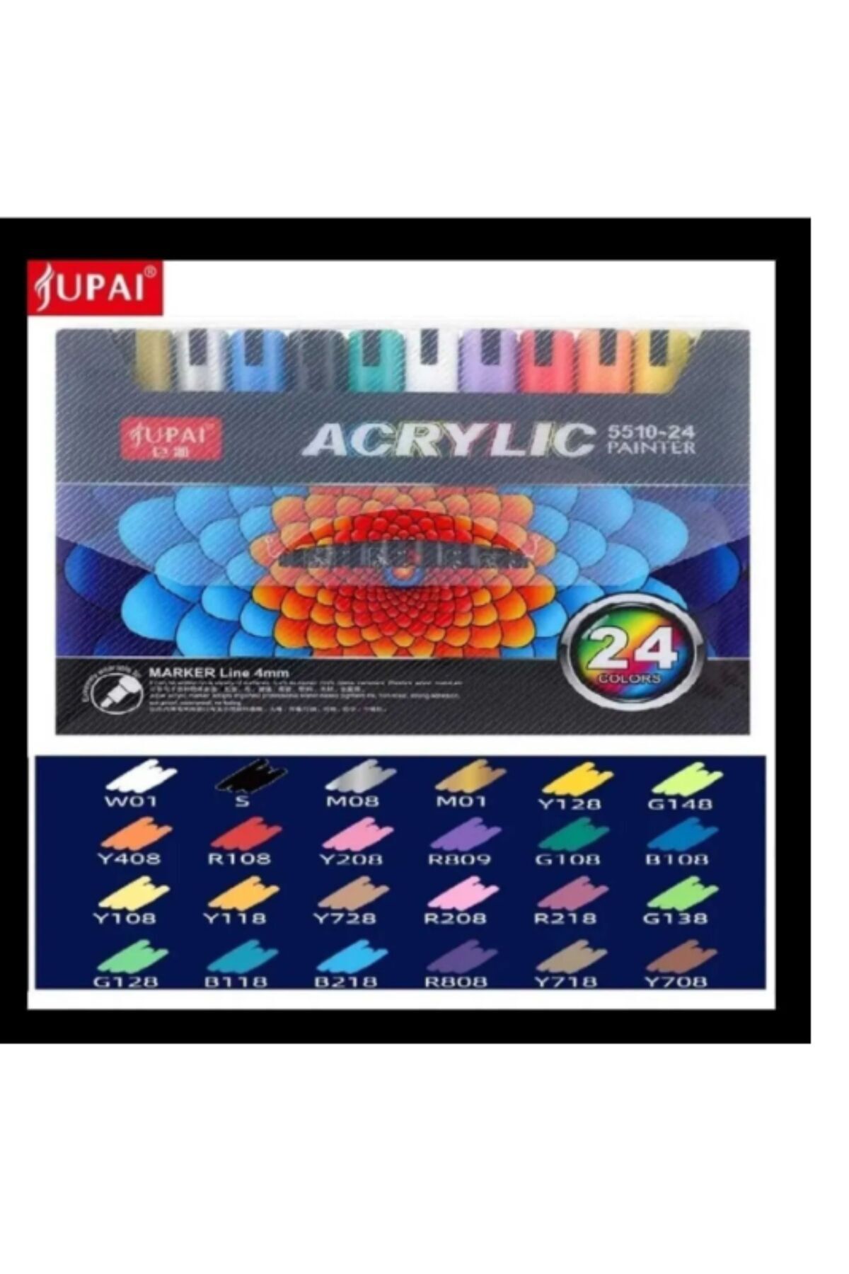 Jupai-24 Colors Water Based Archical Marker 1