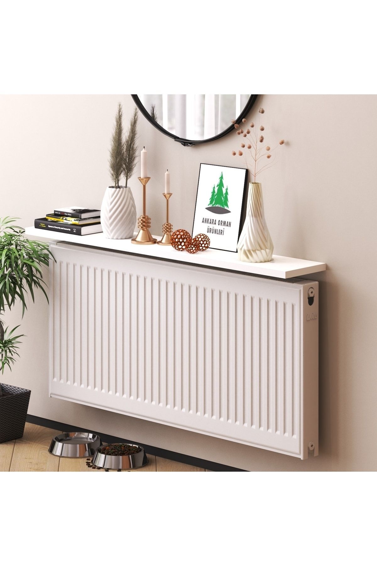 Mdf White Honeycomb Top Wall Mounted Flying Rack Dresuar 130cmx18cm