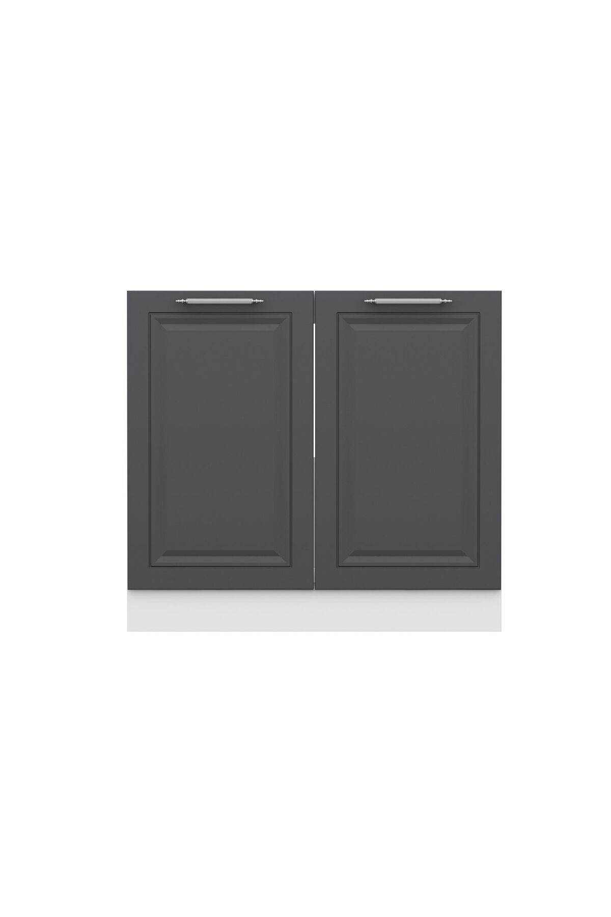 Kitchen Module Bottom 2k 80cm Sink Cabinet White Membrane C Anthracite