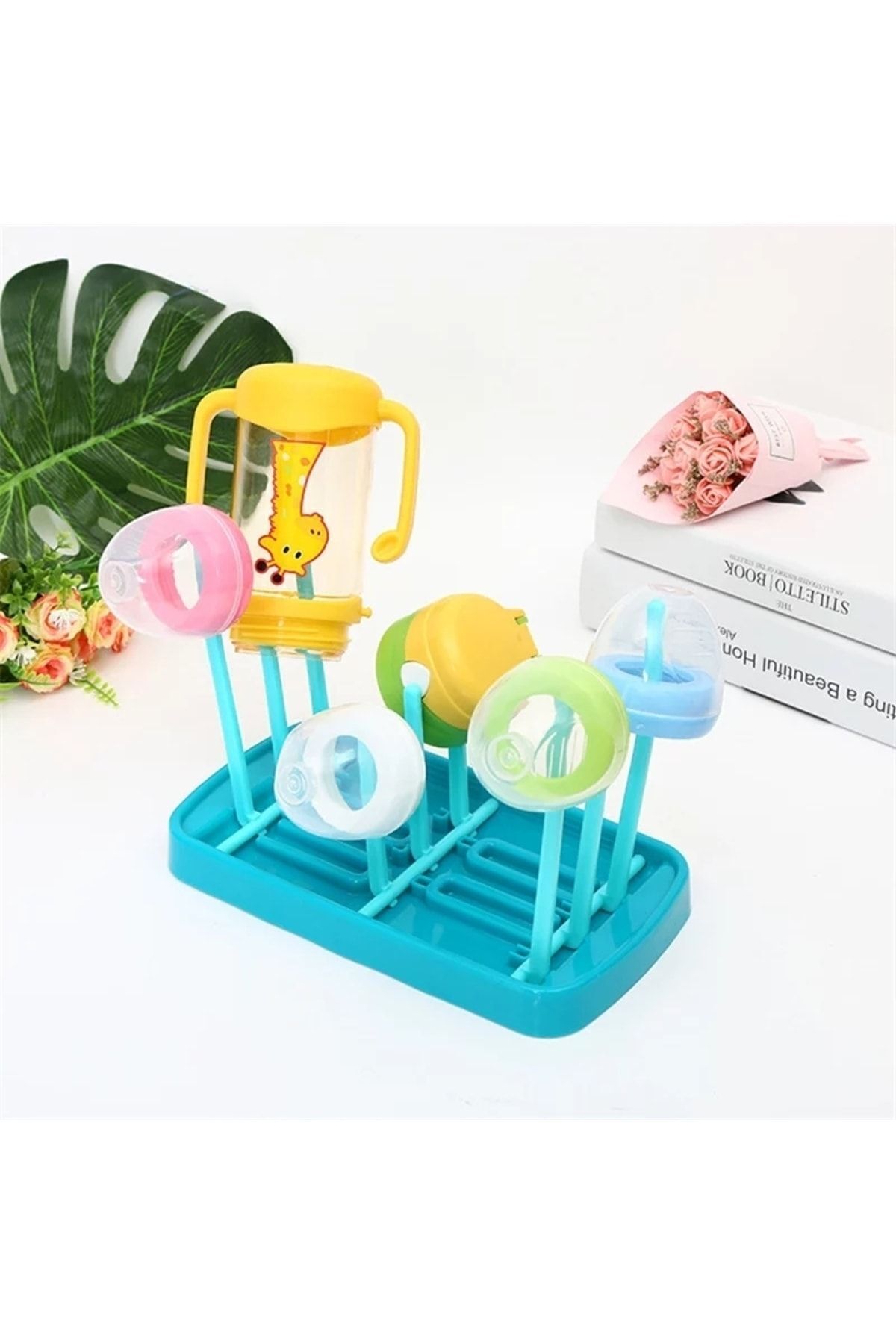 Alışverişhanem Katlanabilir Bebek Biberon Bardak Şişe Kurutma Rafı Bulaşık Kurutmalık