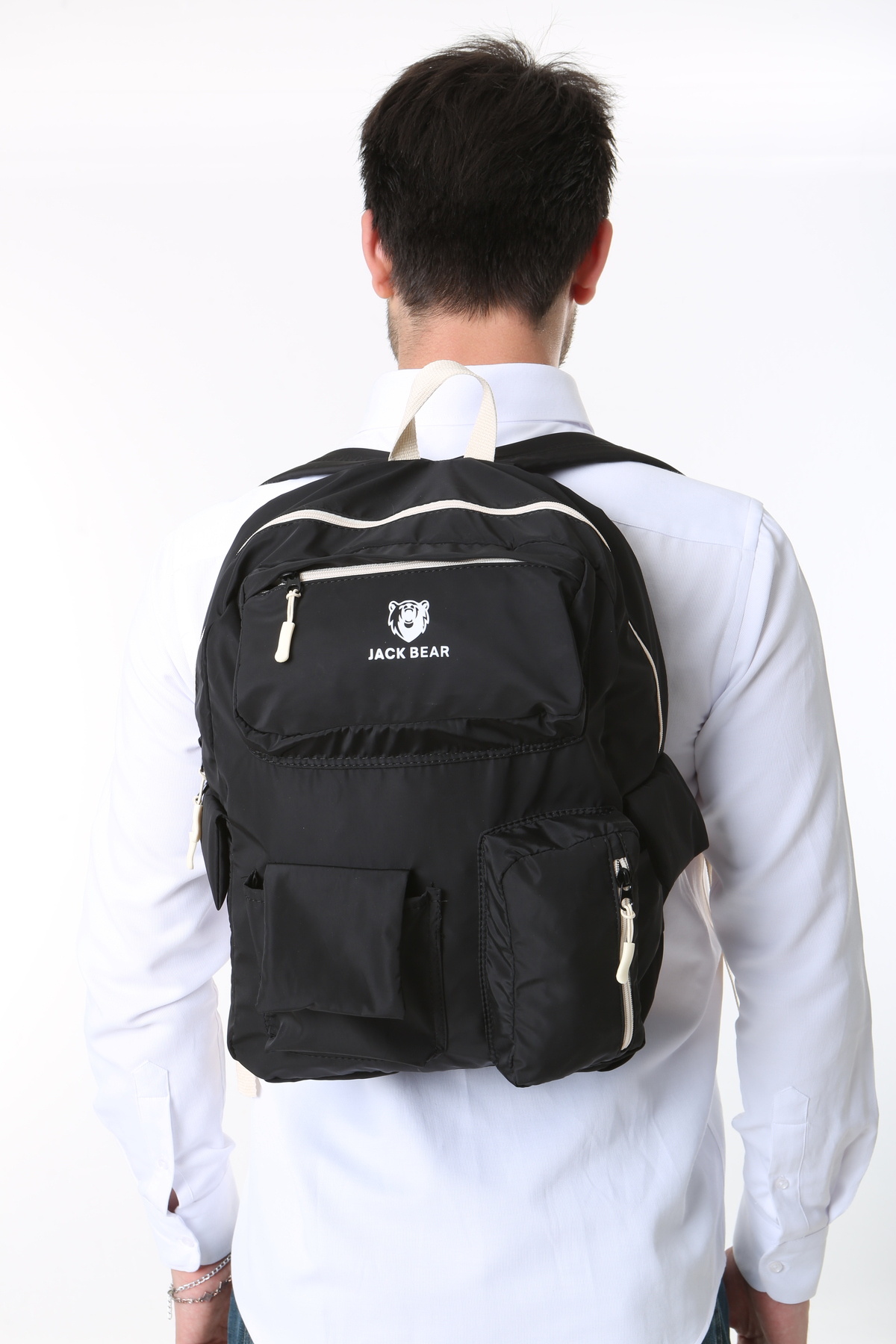 کوله پشتی زنانه مشکی fao polo | JACK BEAR SIRT اورجینال - تصویر 6