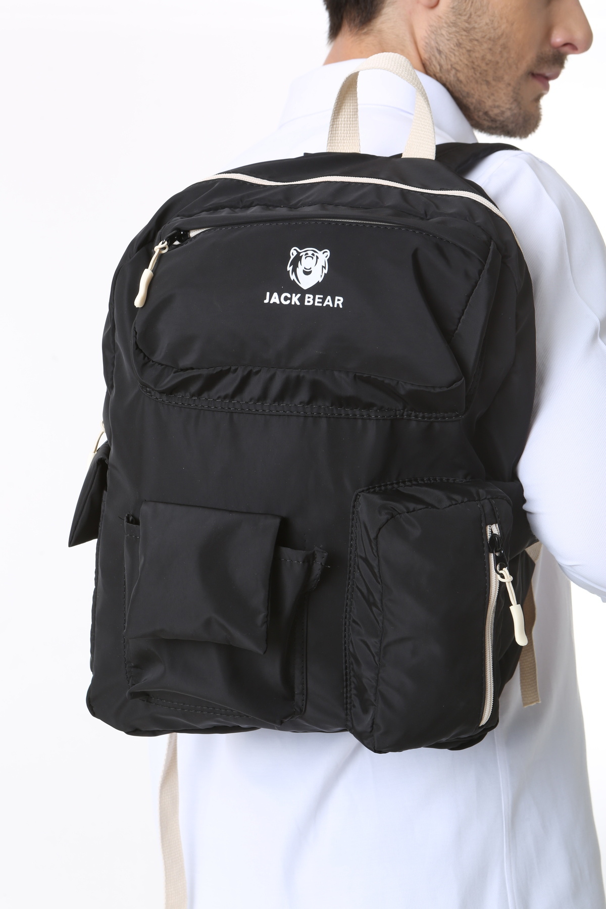 کوله پشتی زنانه مشکی fao polo | JACK BEAR SIRT اورجینال - تصویر 7