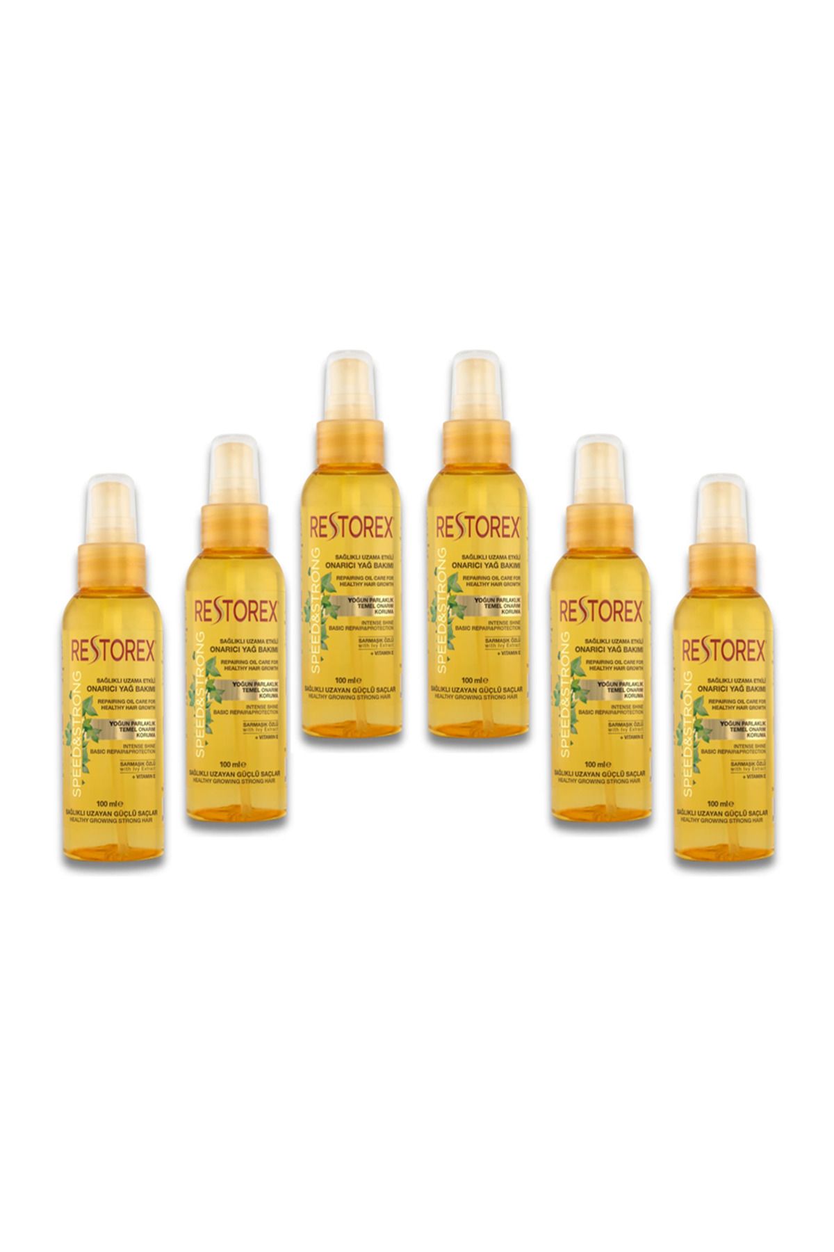 روغن مراقبت از موی ترمیم کننده موثر رشد سالم 100 میلی لیتر 6 عدد Restorex