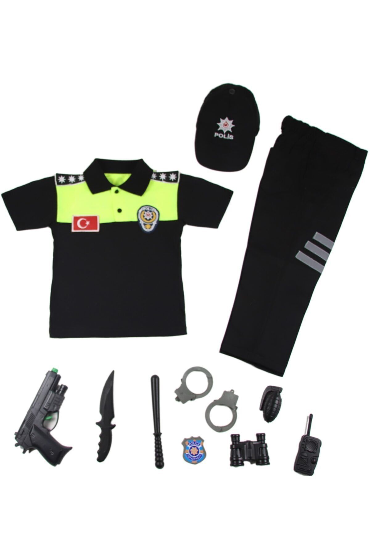 Unisex Polo Collar Turkish Traffic Police Costume Children's Outfit 1