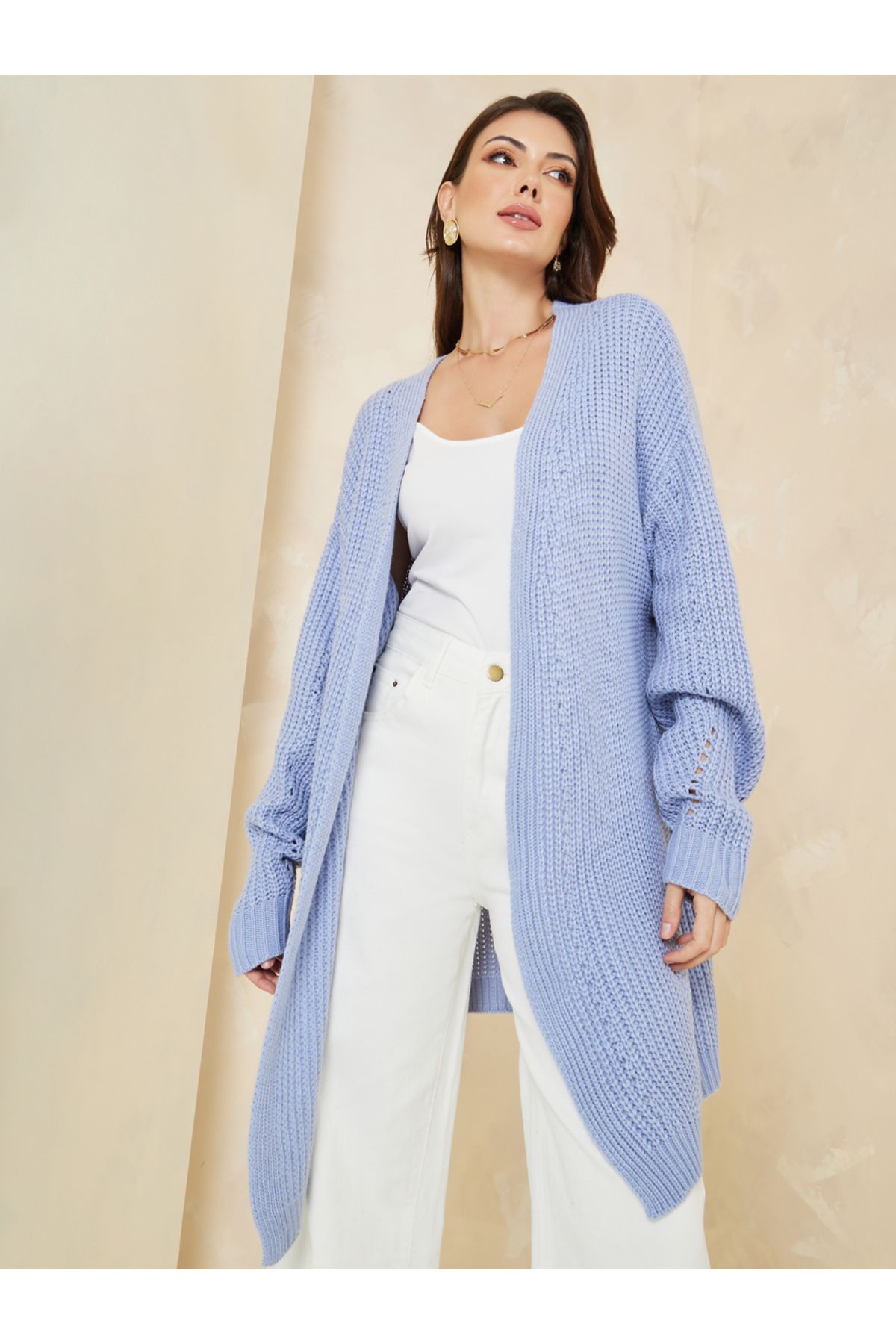 Long cardigan chunky on sale