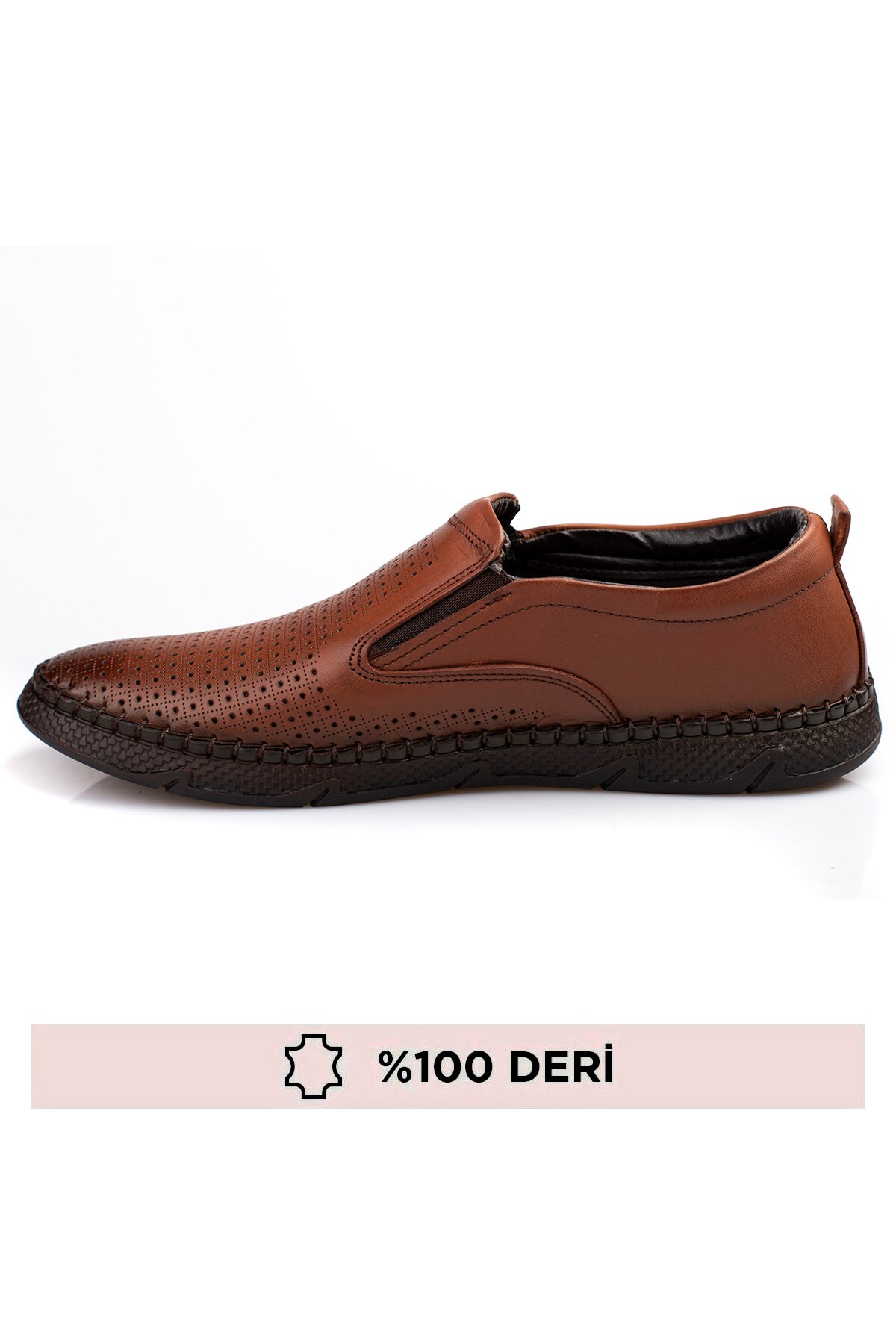 کفش depderi مردانه چرم طبیعی اصل، دوخته شده، سوراخ هوا، چرم فضای داخلی و خارجی اورجینال - تصویر 5