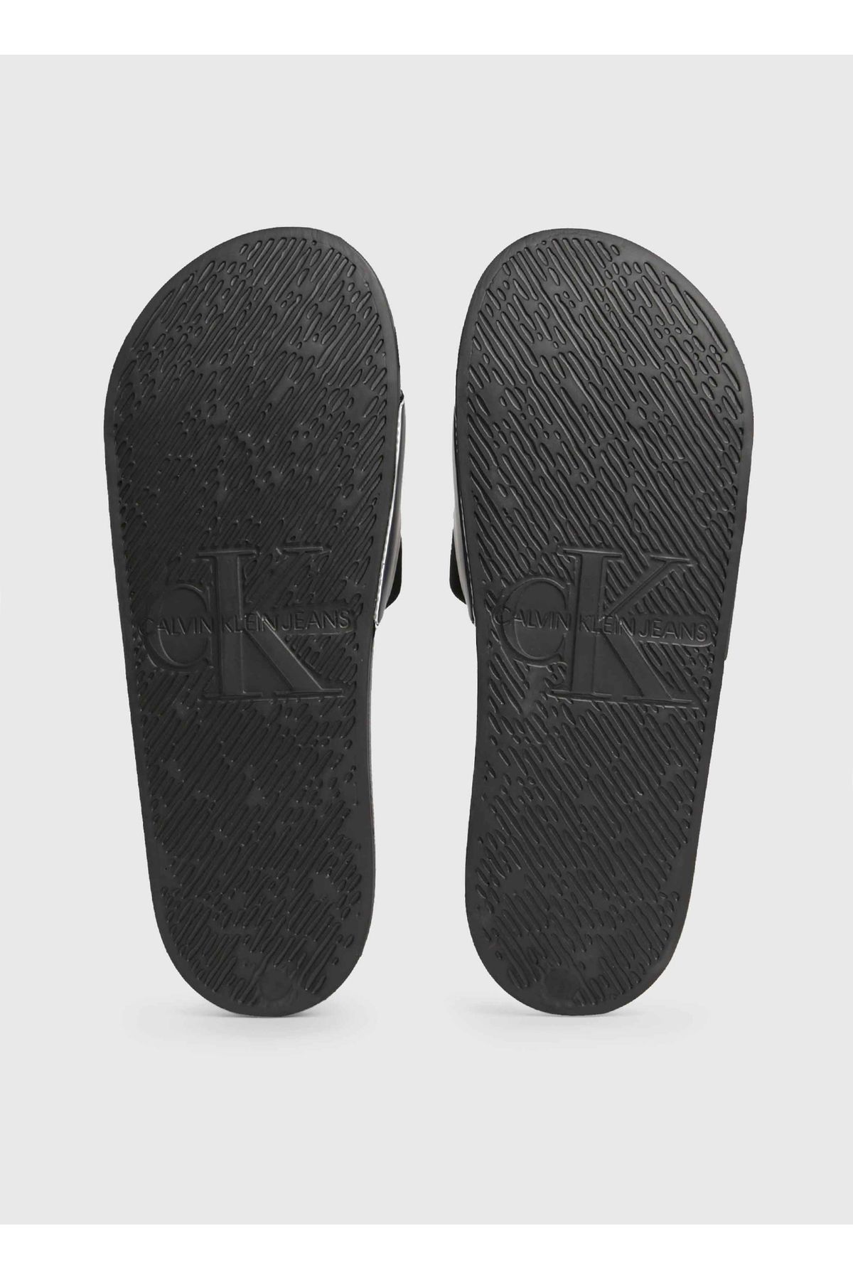 دمپایی سفید مردانه سیاه Slipper Neoprene Snap اورجینال Calvin Klein