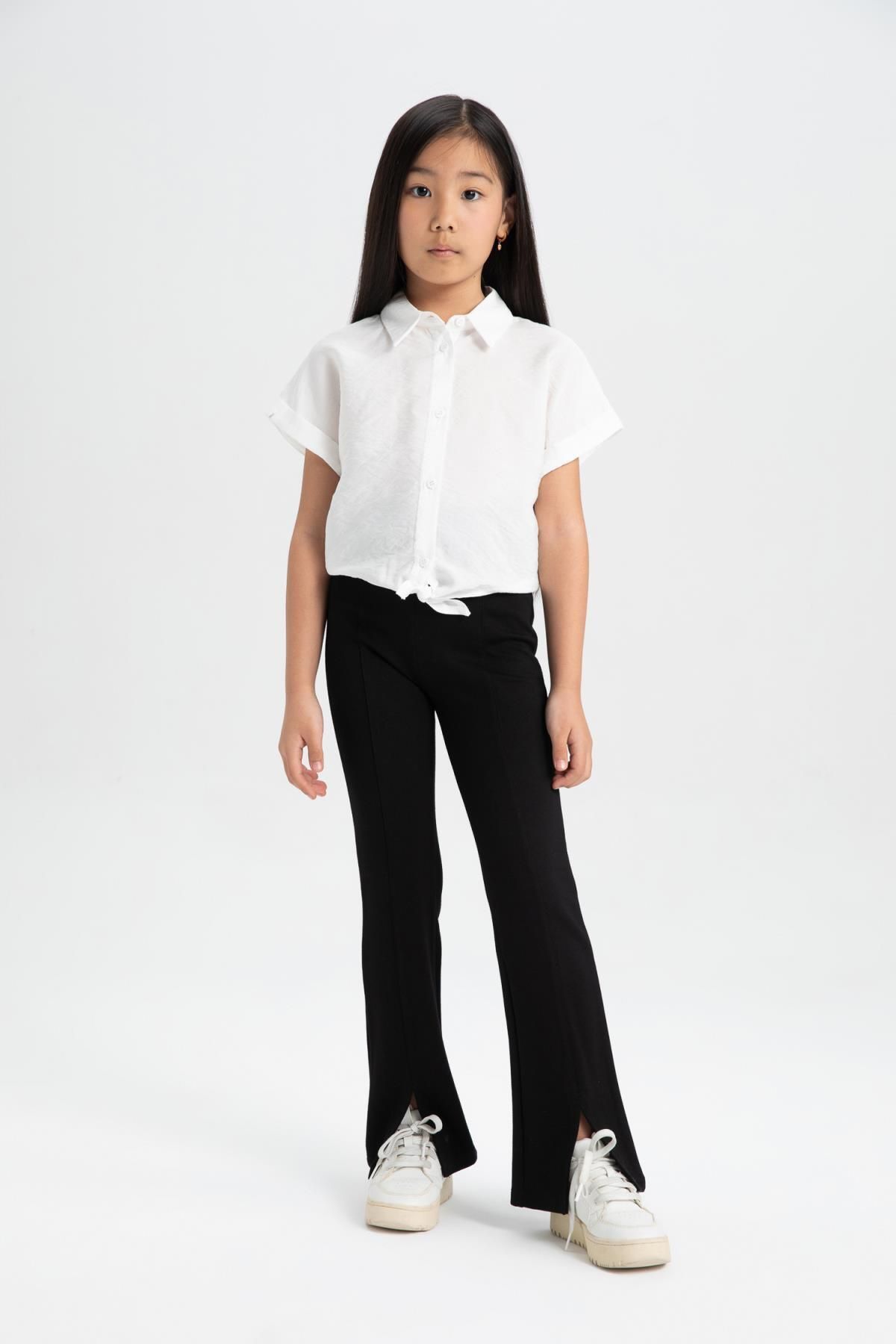 DeFacto-Girl's Crop Short Sleeve Shirt C8287A824SM 2