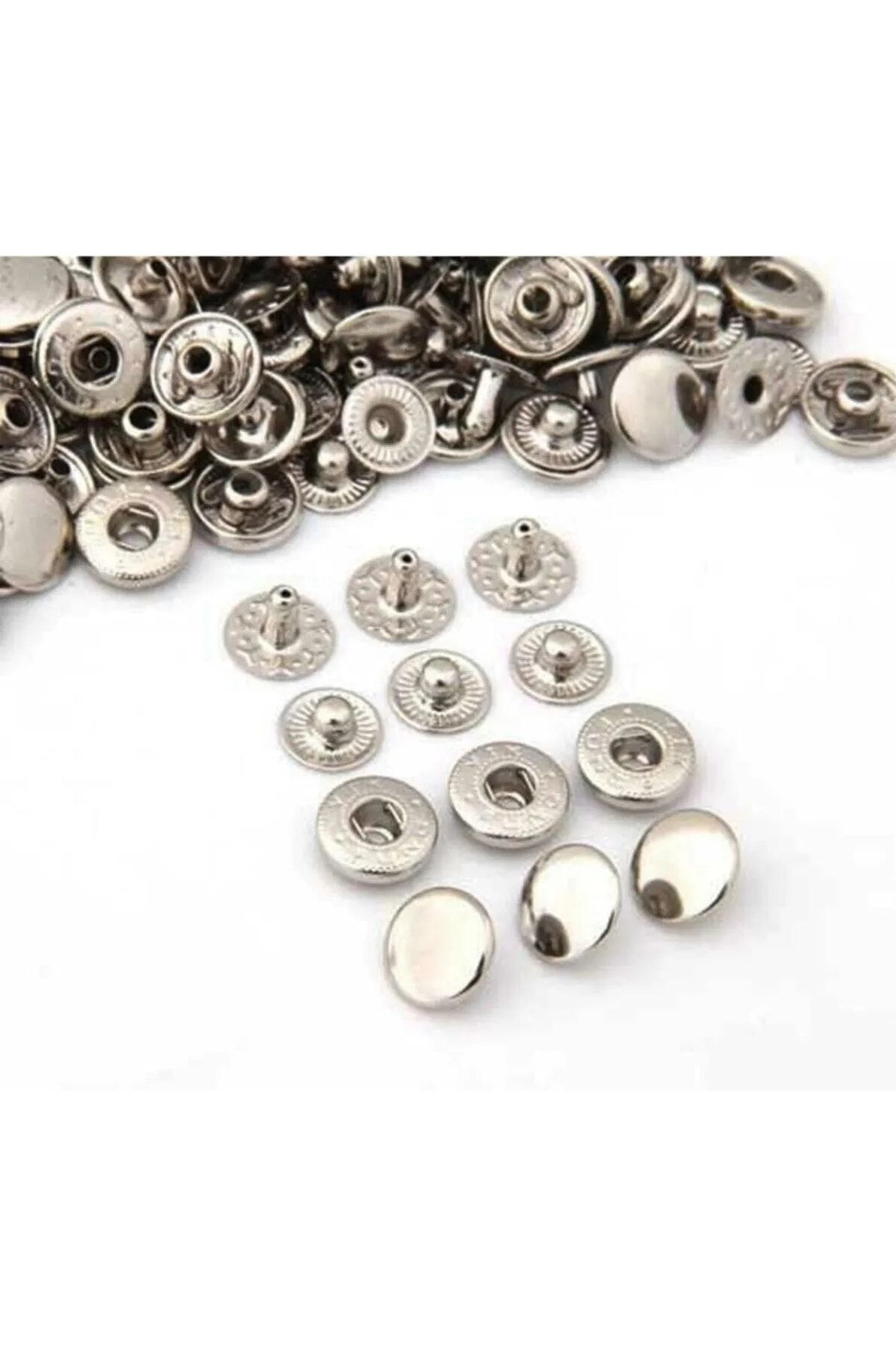 AiryFooT 12,5mm Çıtçıt 54 ÇITÇIT 25 Takım Nikel (GÜMÜŞ) Renk