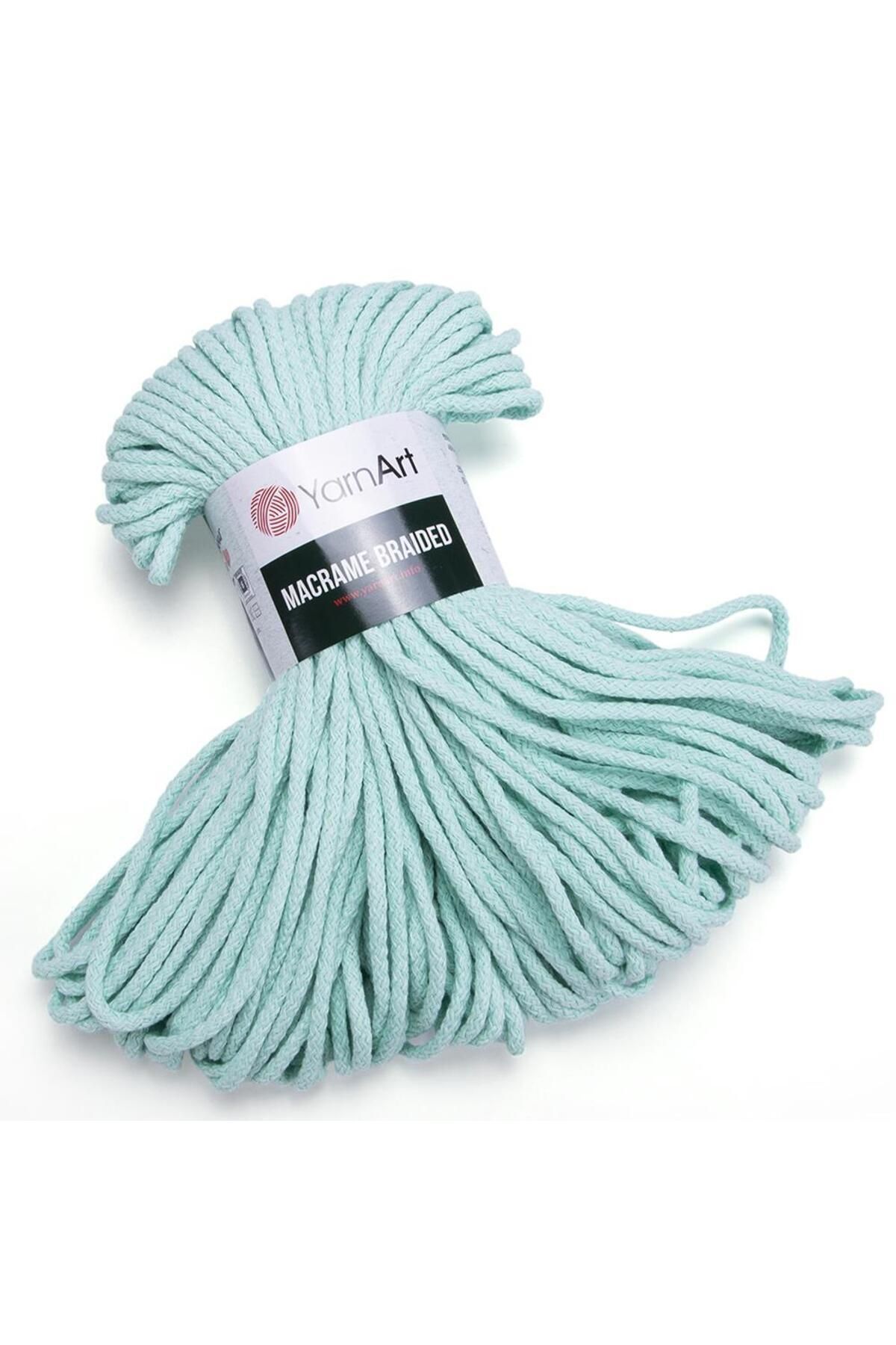 Yarnart Macrame Împletit - Frânghie Tricotată Manual Macrame Cyan-775 - Mărime unică