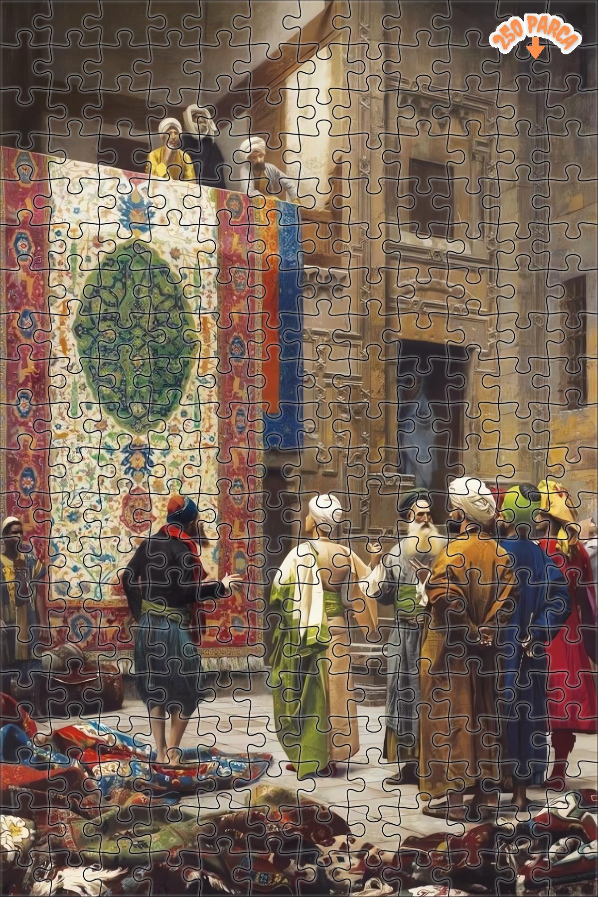 Teona Ahşap Halı Tüccarı Dekoratif Çift Katlı Çerçeveli Asılabilir