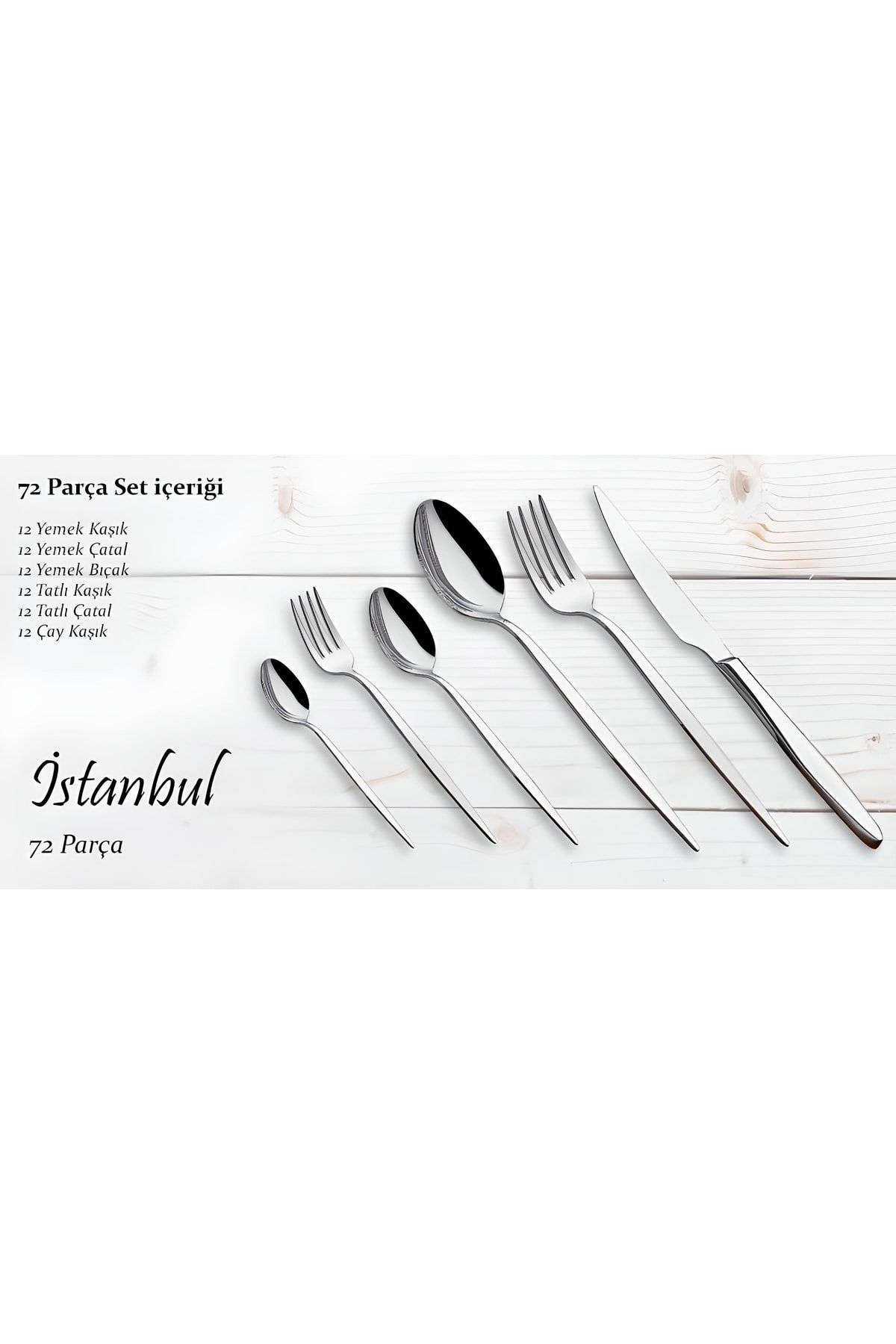 Istanbul Model Cutlery Set 72 Pieces 18/10 Cr/ni for 12 Persons