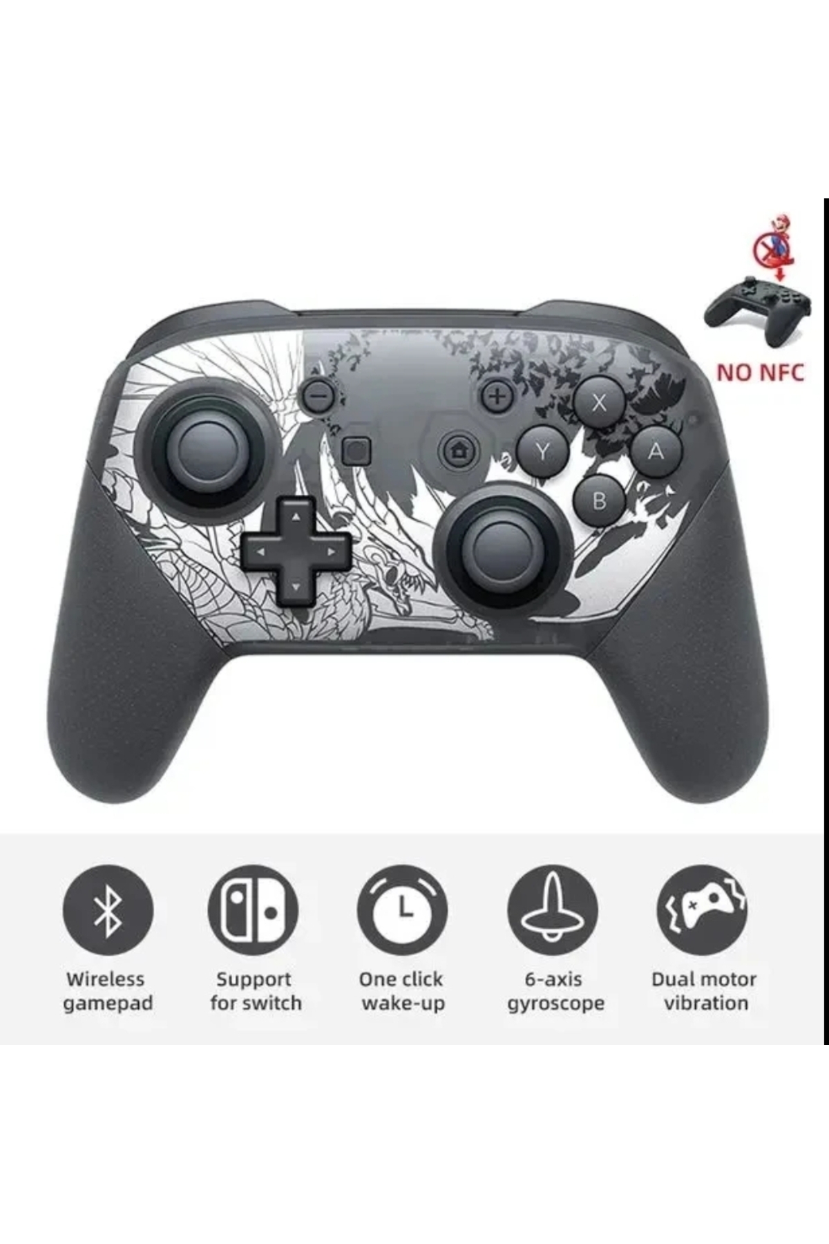 Nintendo Switch Pro Controller Kablosuz Bluetooth Gamepad Oyun Kolu uyumlu 2