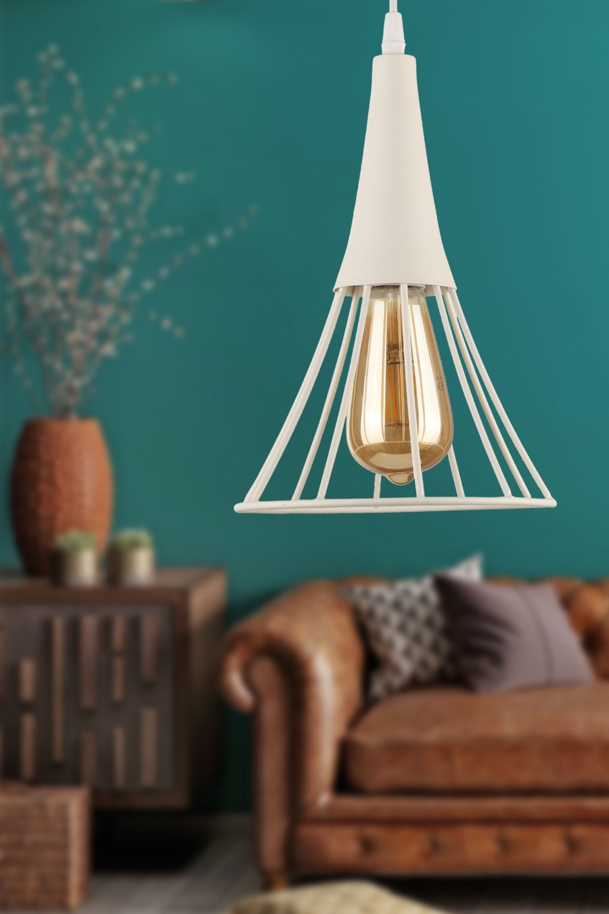 Havana Single Chandelier White
